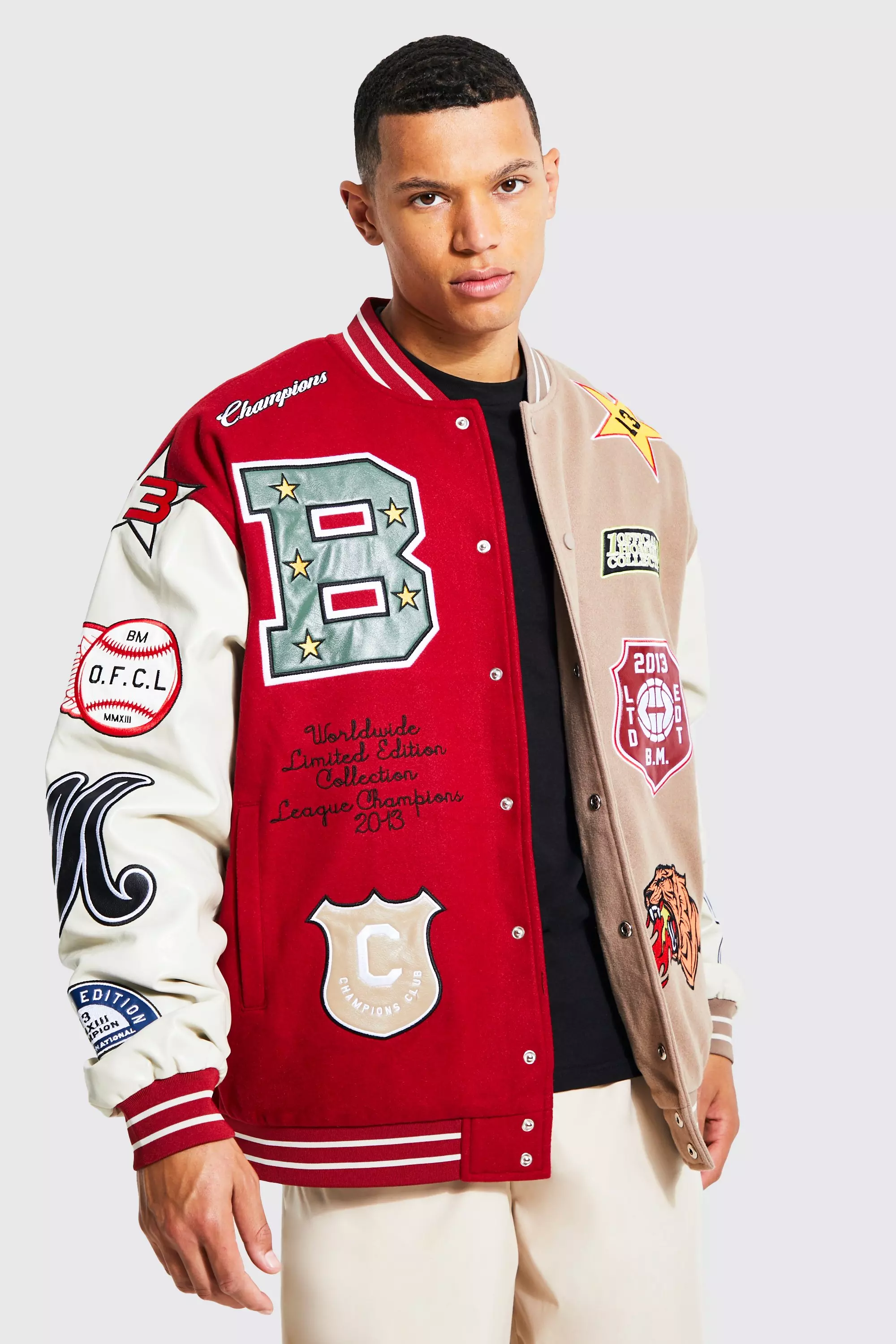 Mens big and 2025 tall varsity jacket