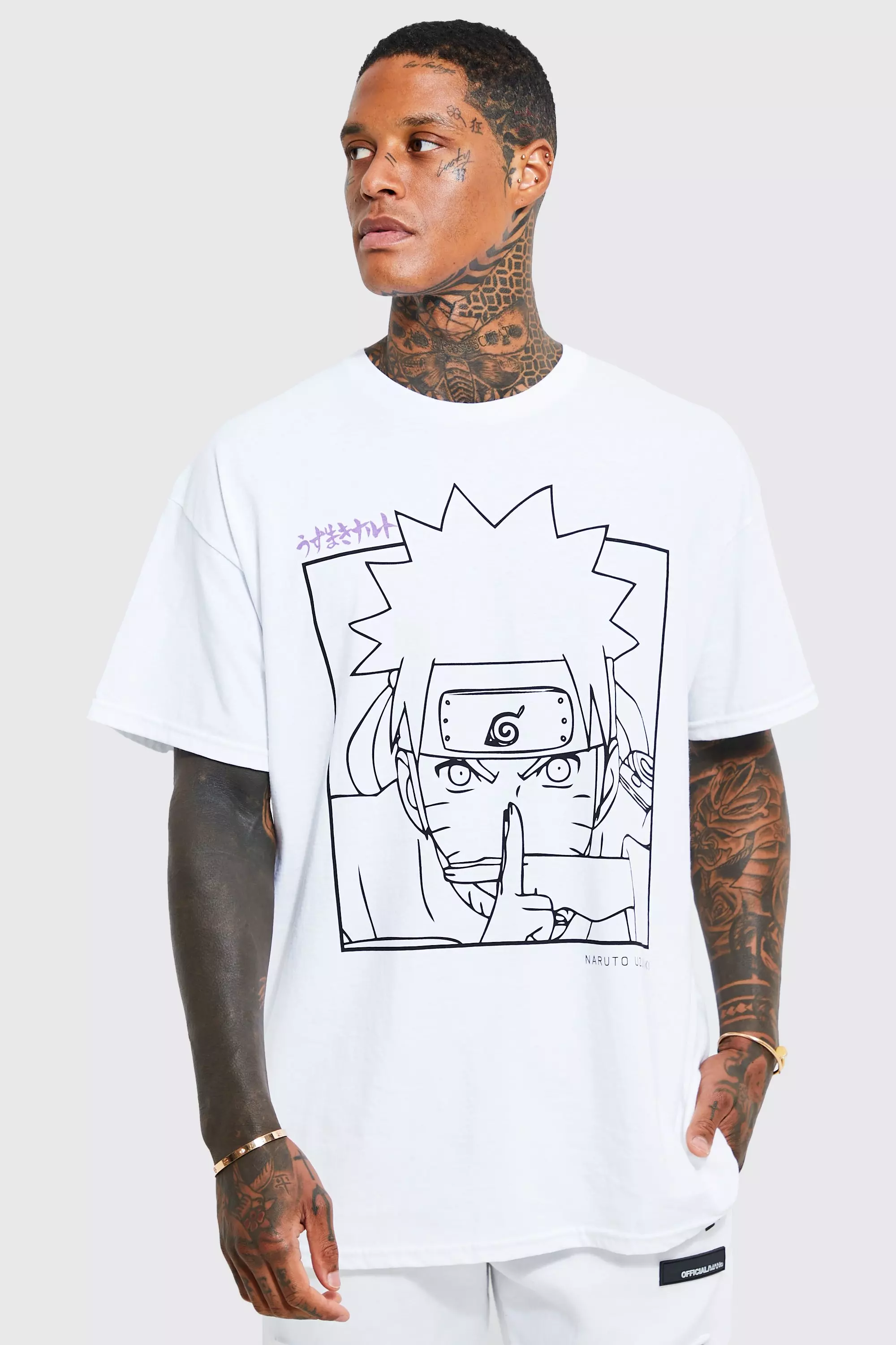 Oversized Naruto T-shirt | boohooMAN USA