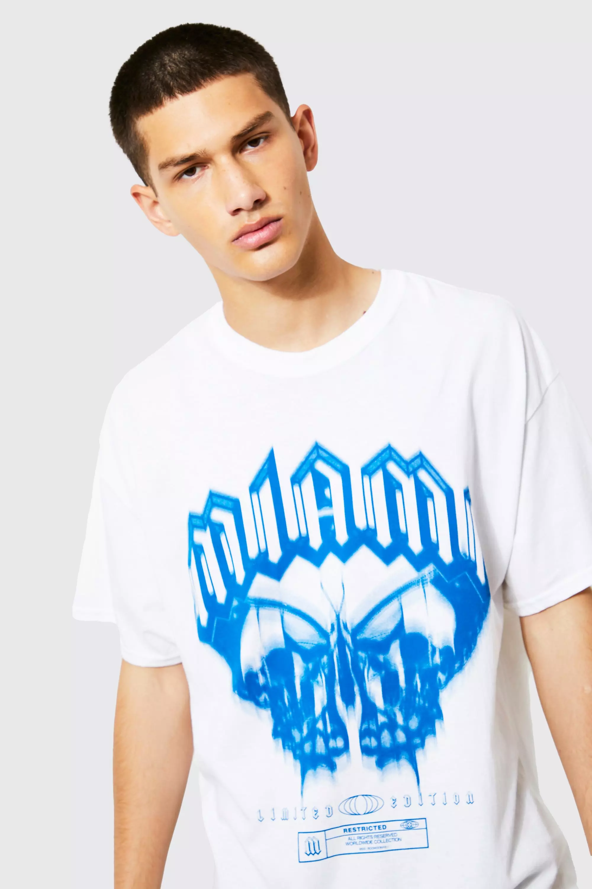 Oversized Miami Butterfly Graphic T-shirt