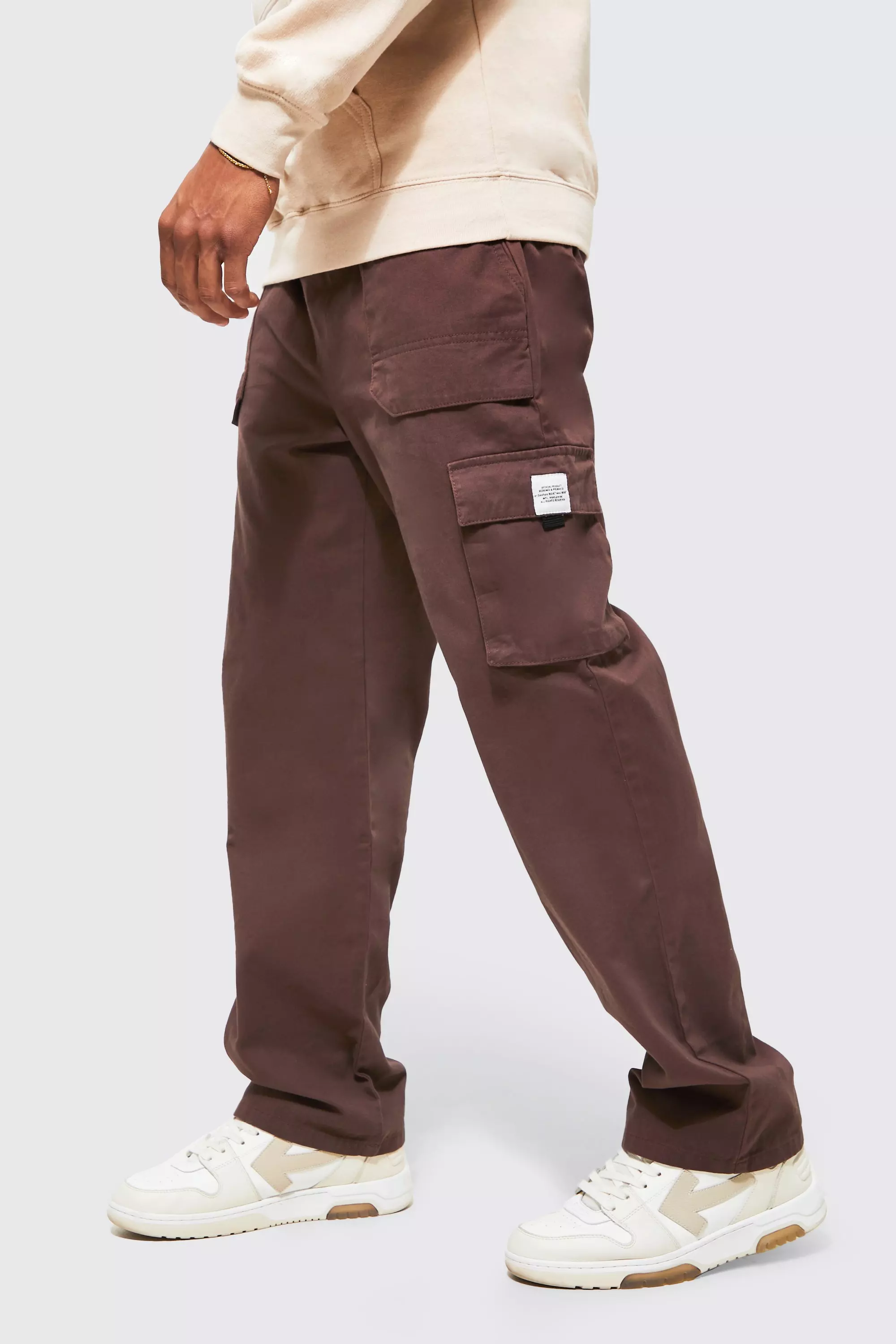 Buy Cargo Joggers with Elasticated Drawstring Waist Online at Best