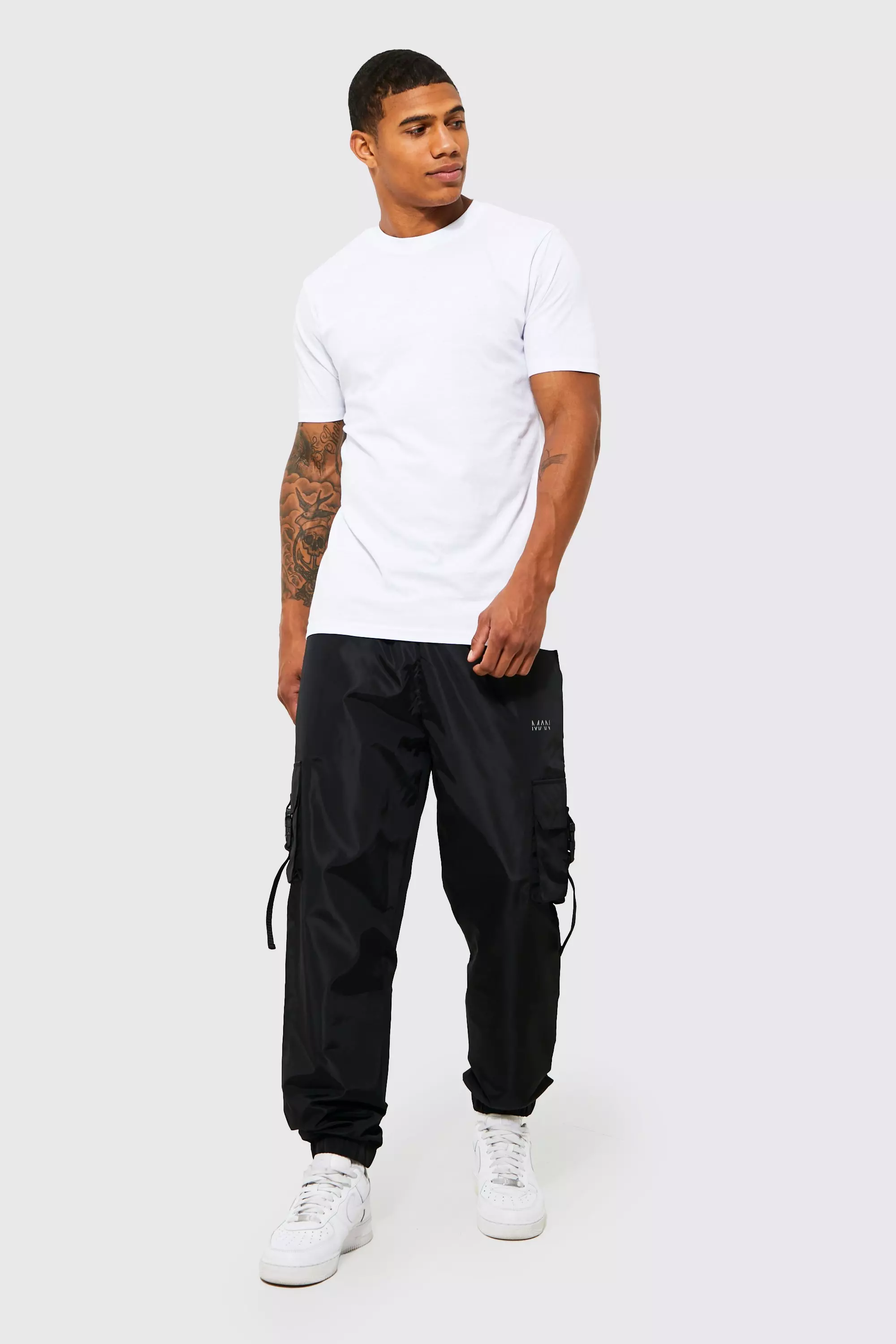 Cuffed Cargo Jogger - Black – Raging Bull Clothing