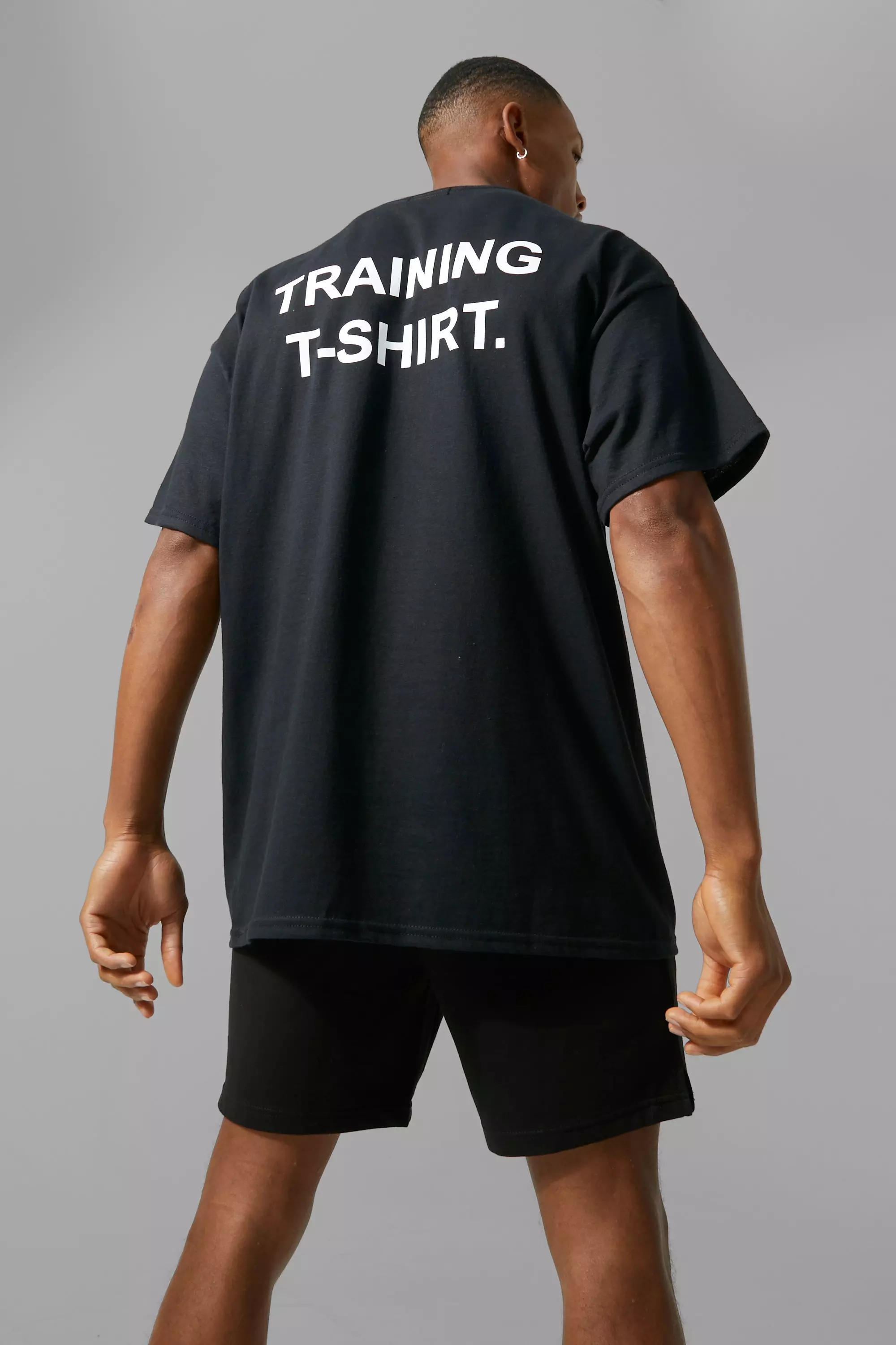 Jeg spiser morgenmad cilia leder Man Active Oversized Training T-shirt | boohooMAN USA