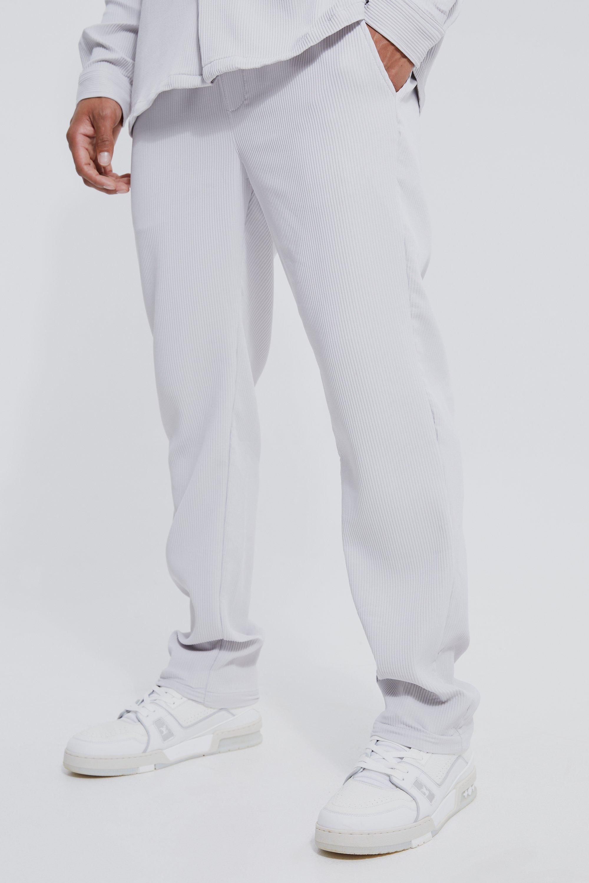 Image of Pantaloni Slim Fit con pieghe, Grigio