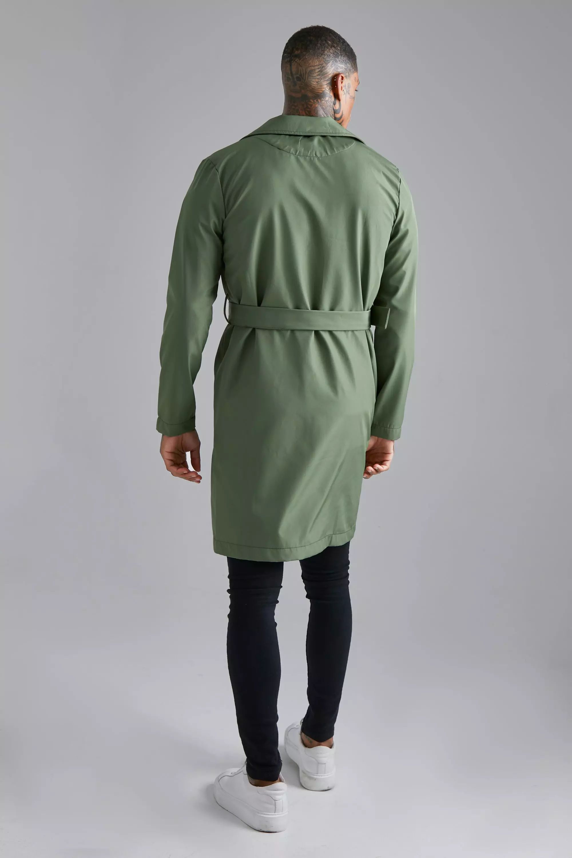 Mens smart hot sale trench coat