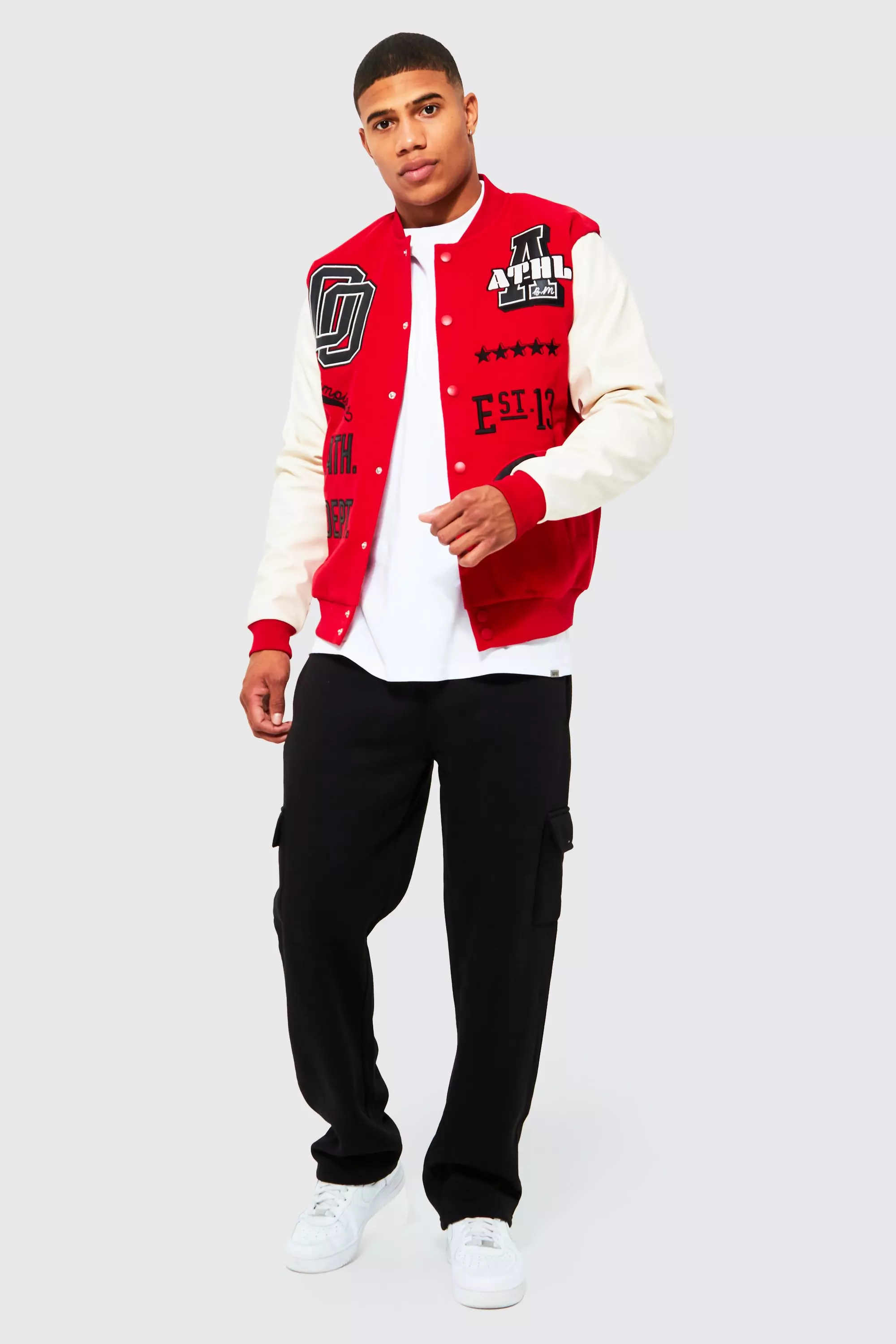 Bm Varsity Jacket | boohooMAN USA