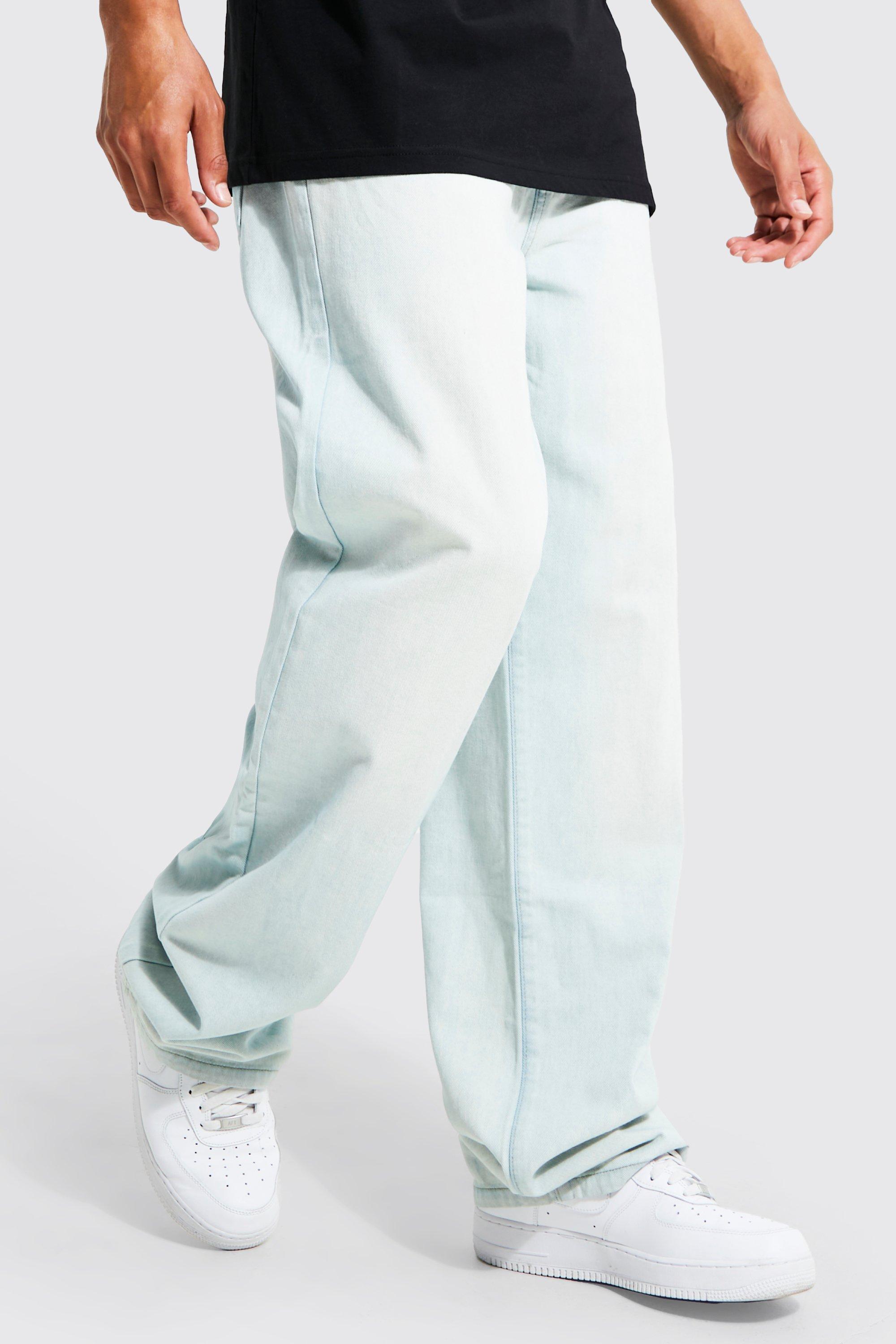 Image of Jeans Tall extra comodi in denim rigido, Azzurro
