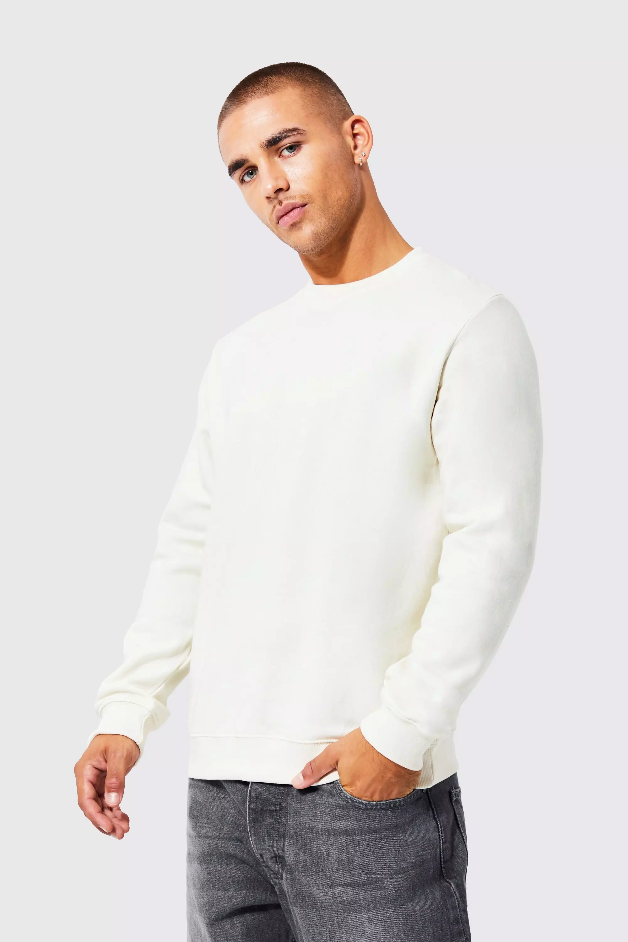 Mens slim fit online sweatshirt