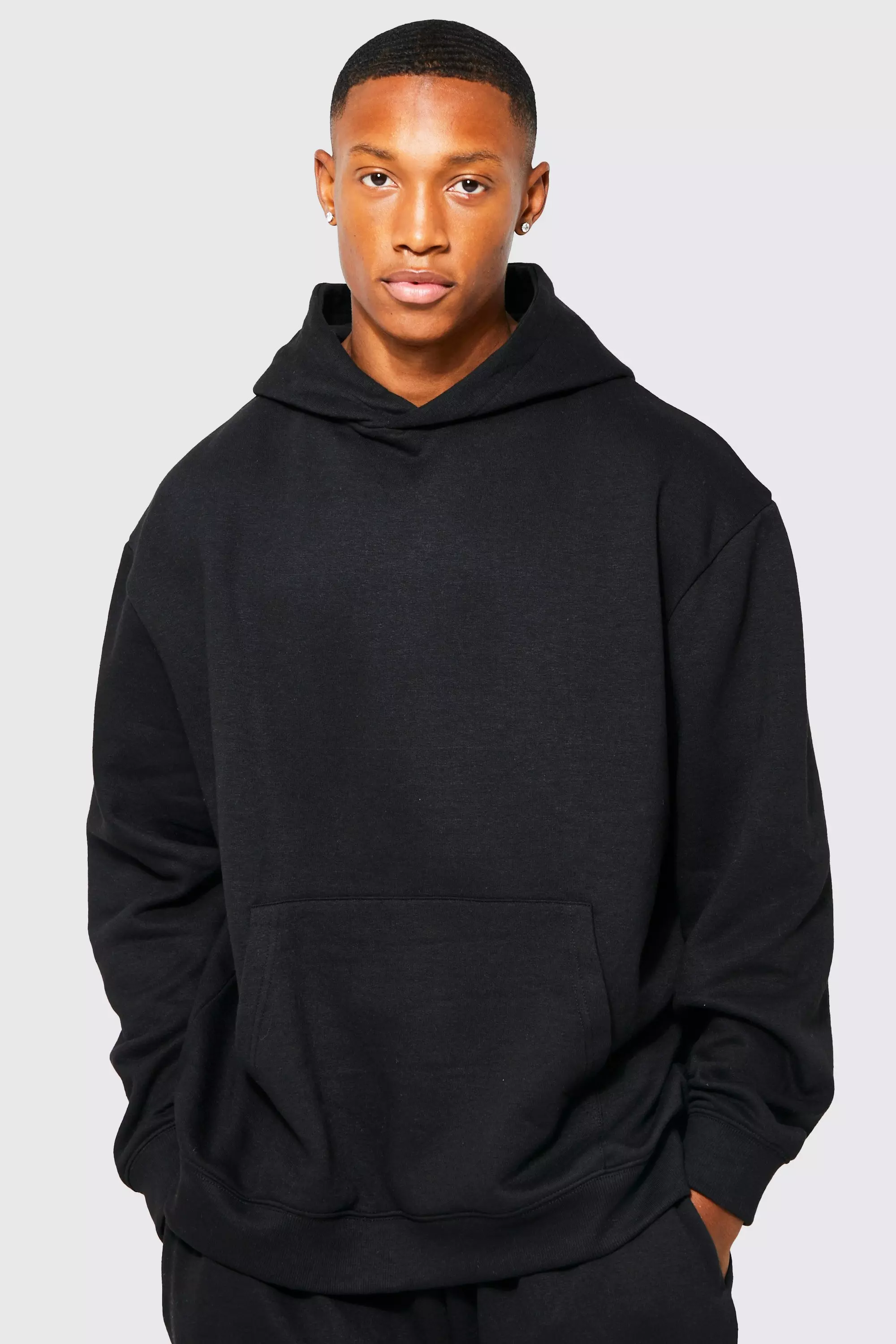 Oversized Hoodie for Men, Black