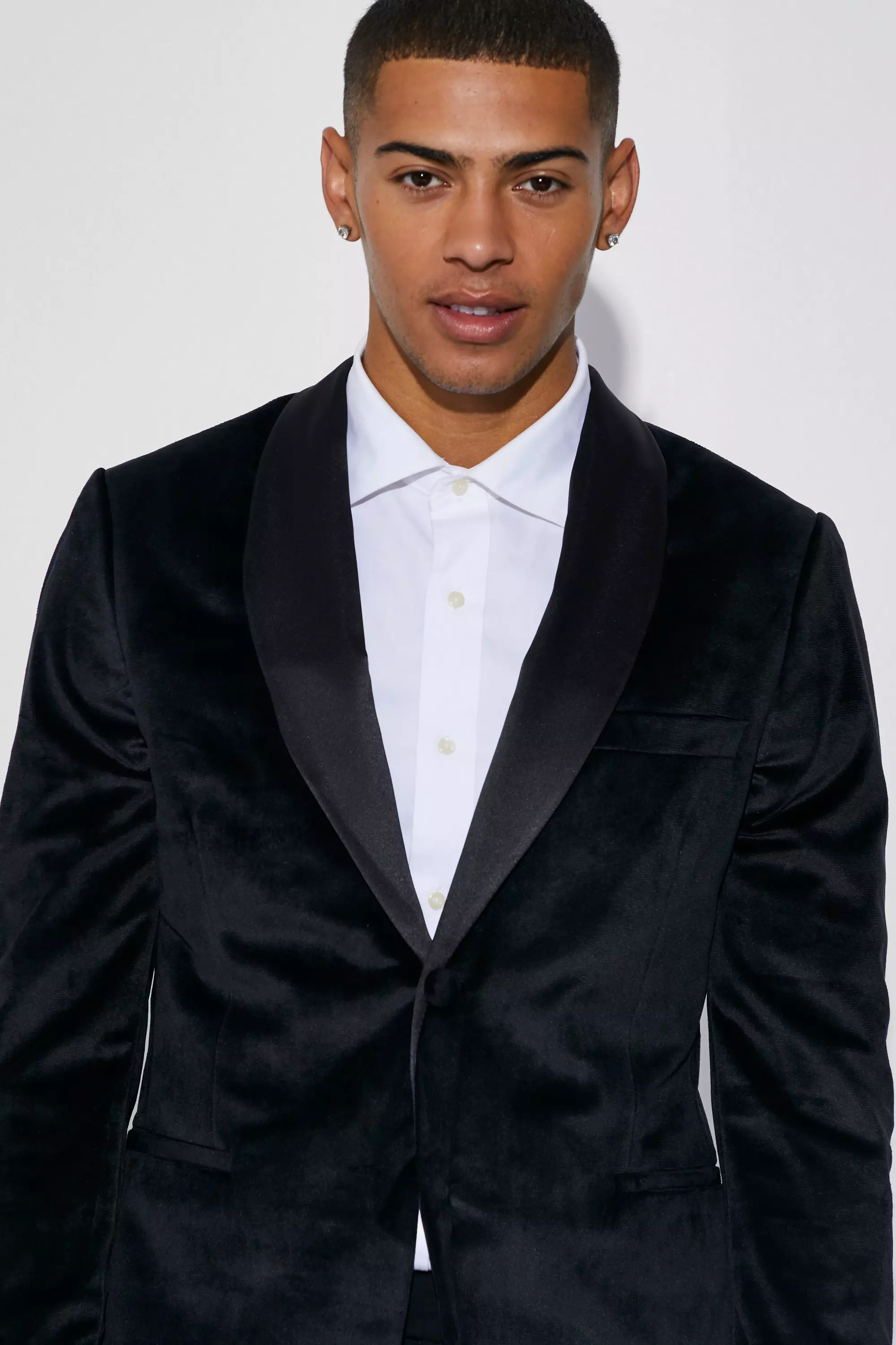 Black on sale suede suit