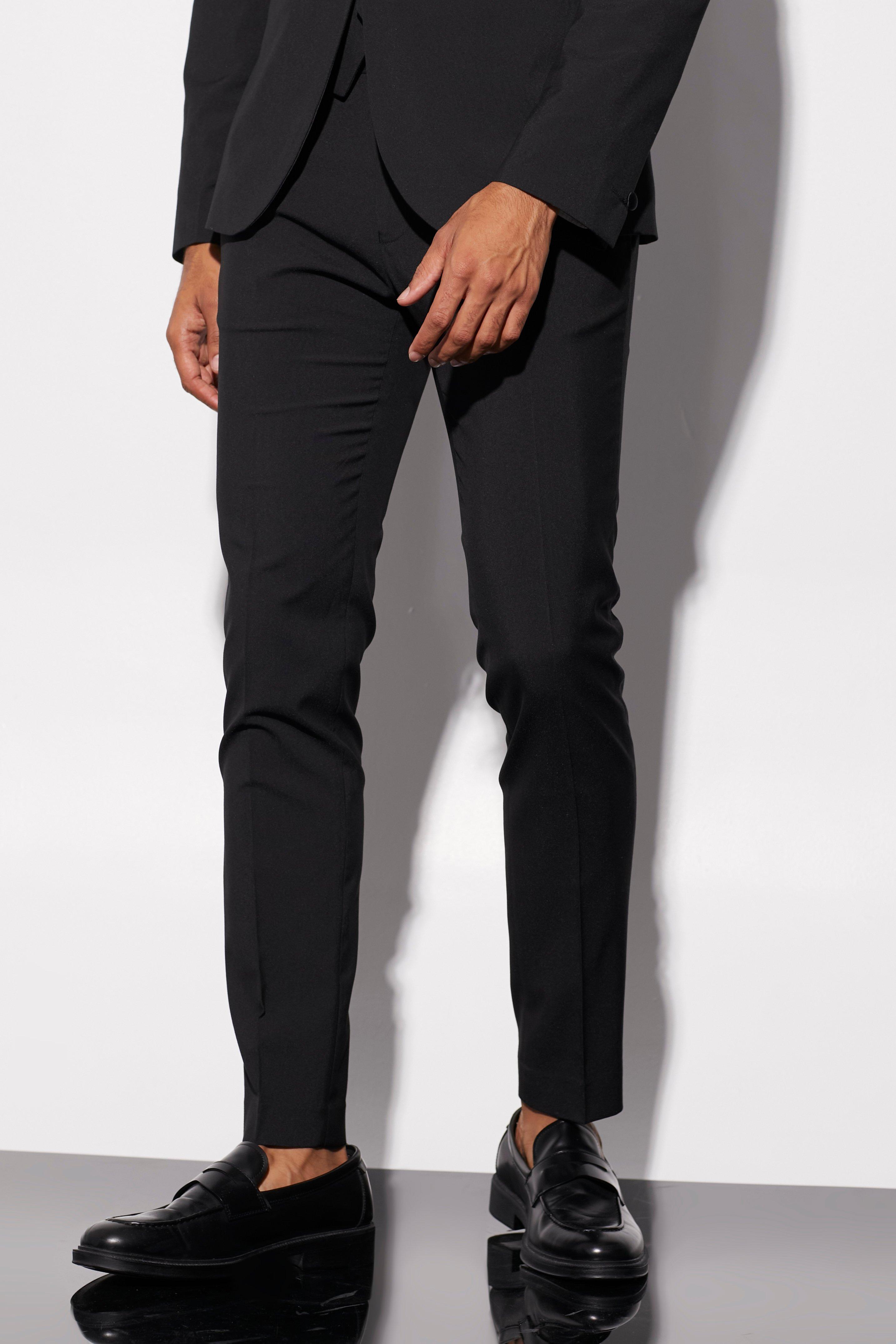 pantalon de costume skinny homme - noir - 28l, noir