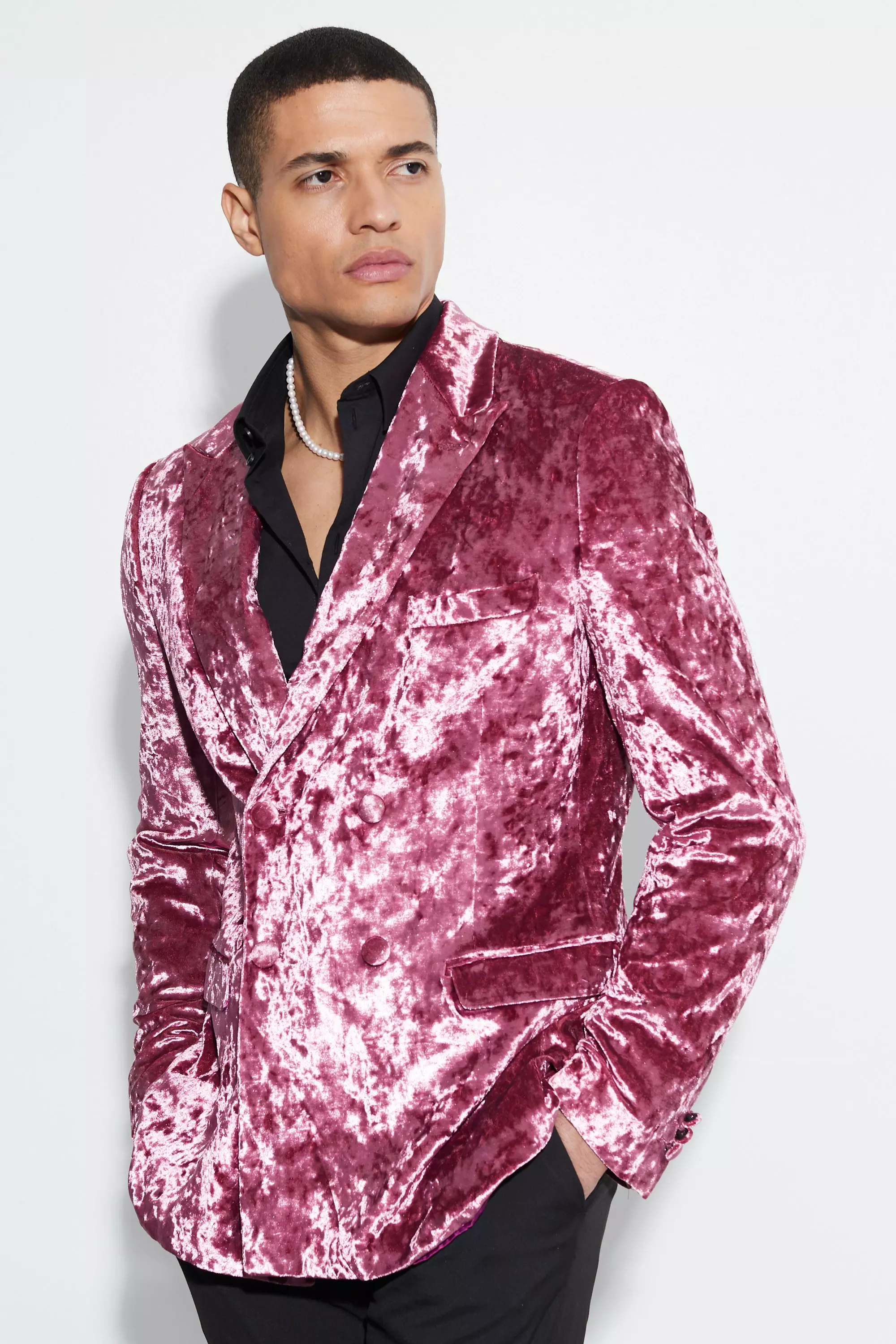 Crushed-velvet Blazer