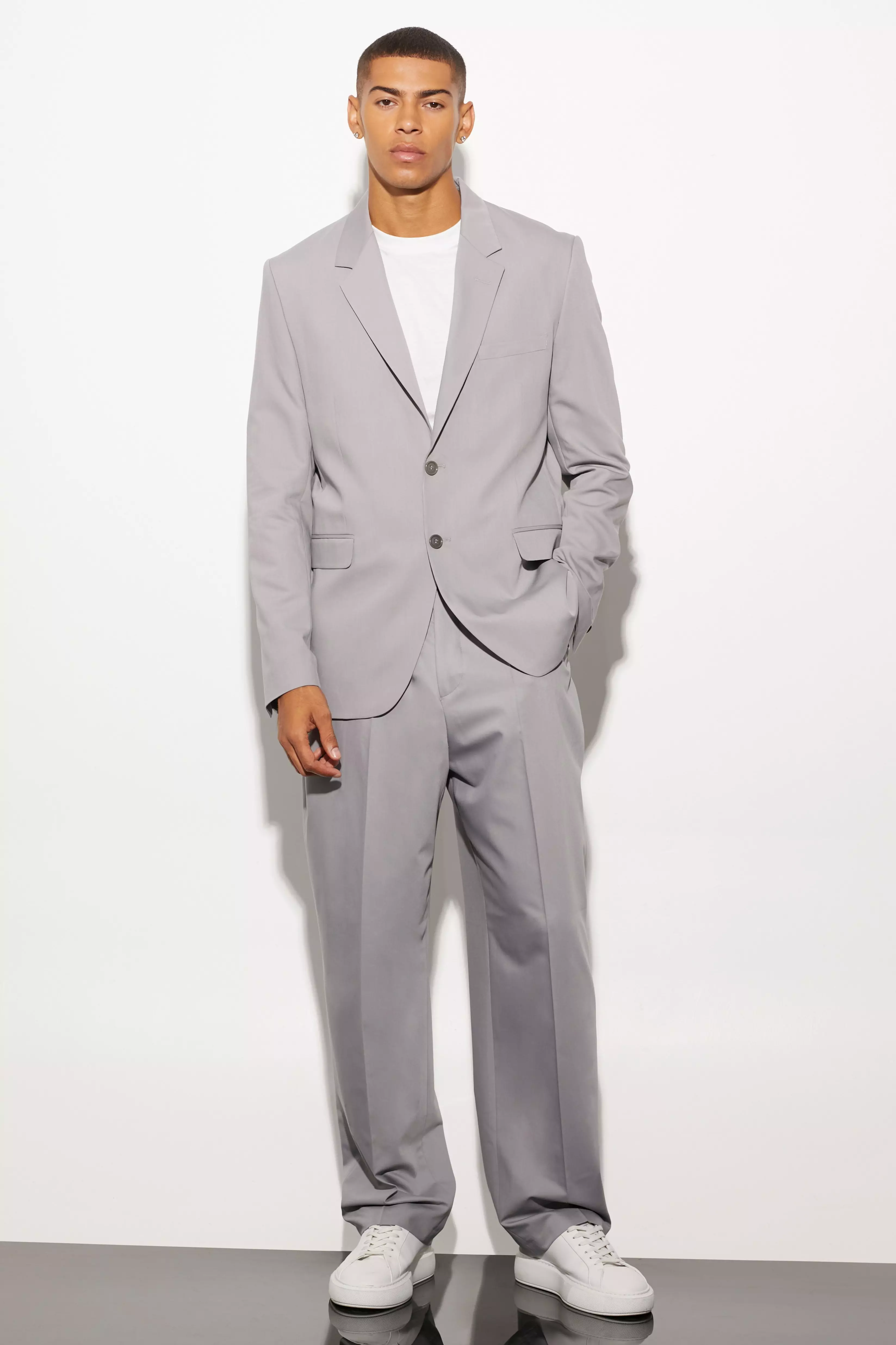 Relaxed Fit Suit Pants