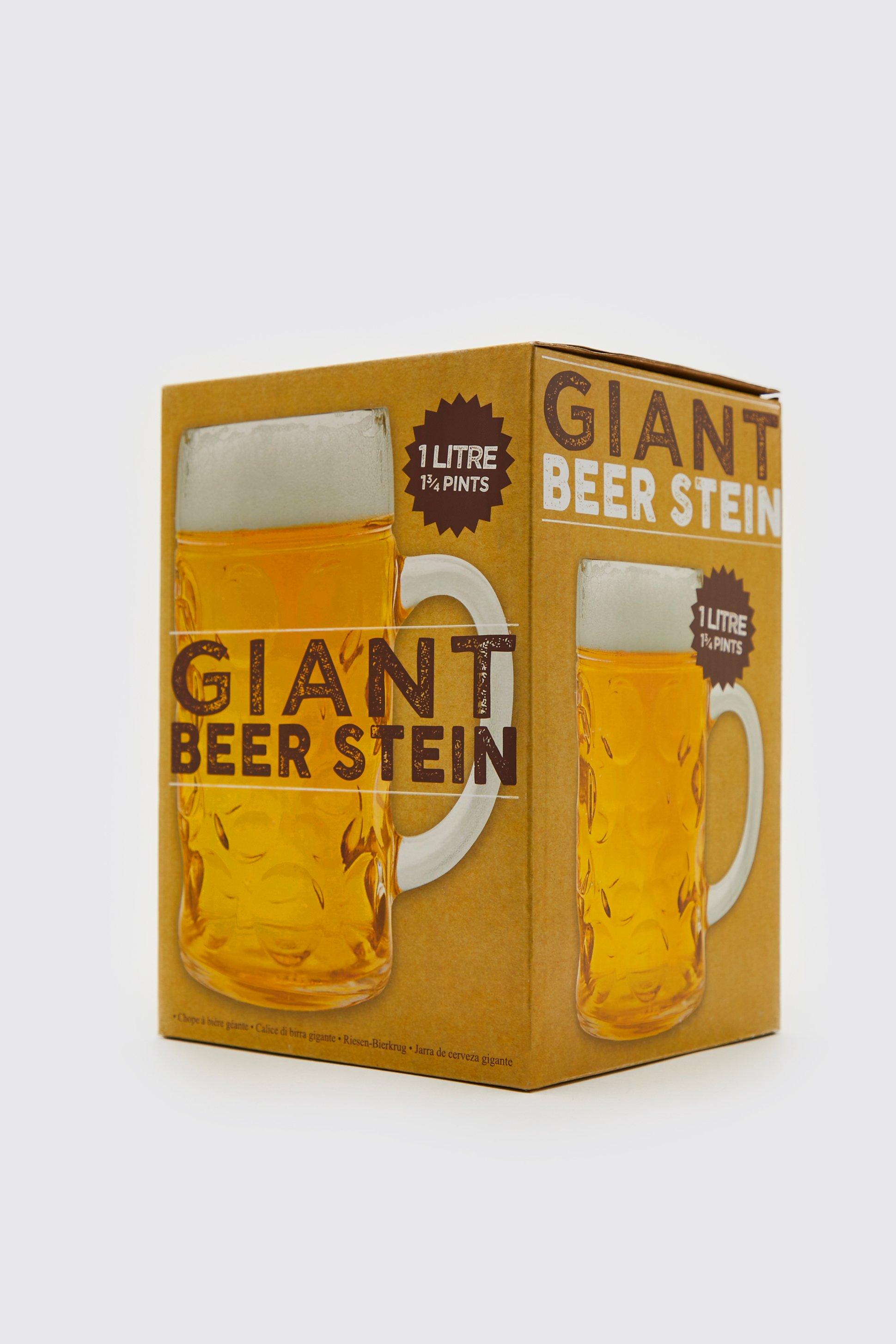 Mens White Giant Beer Stein, White
