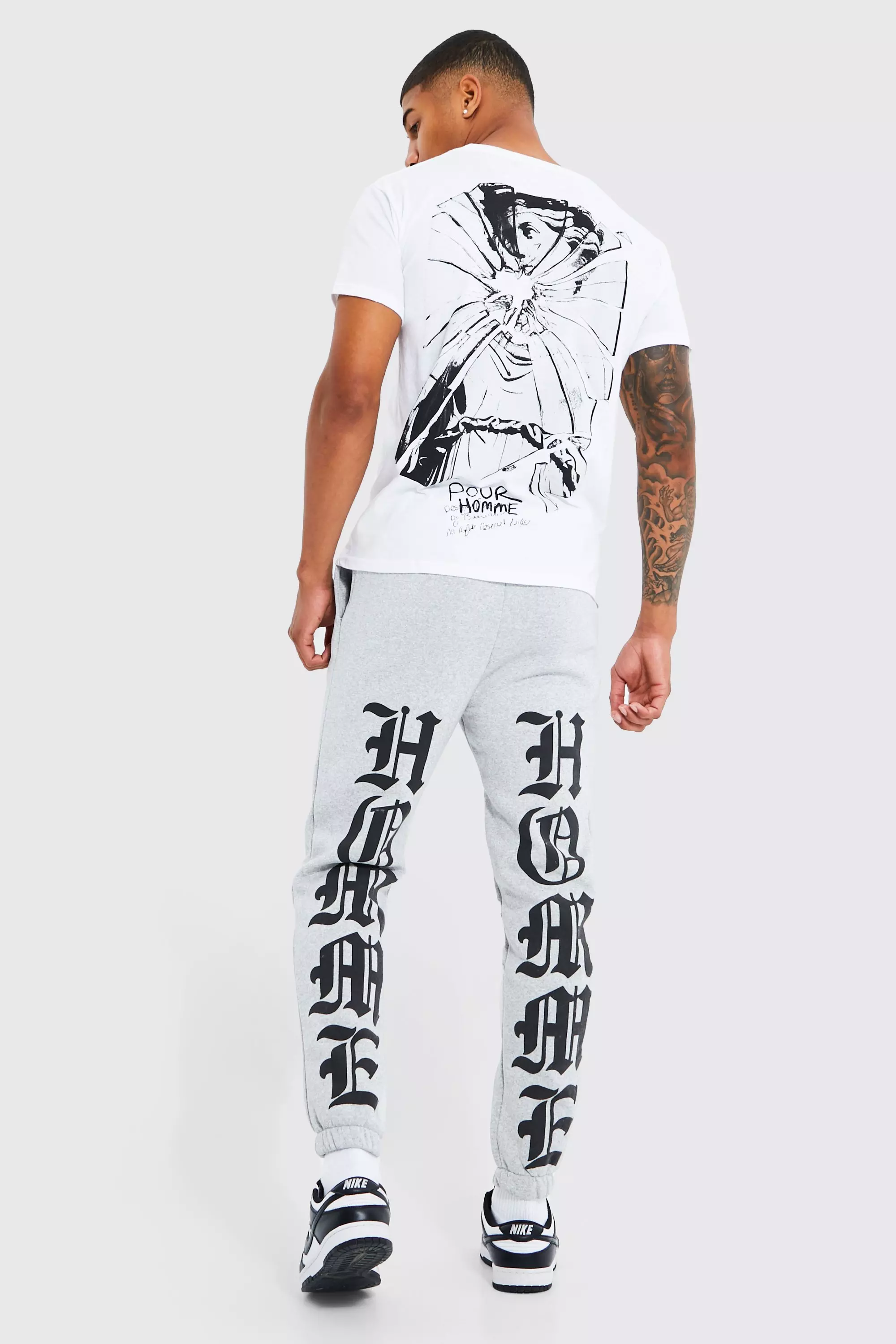 Regular Fit Homme Graphic Sweatpants