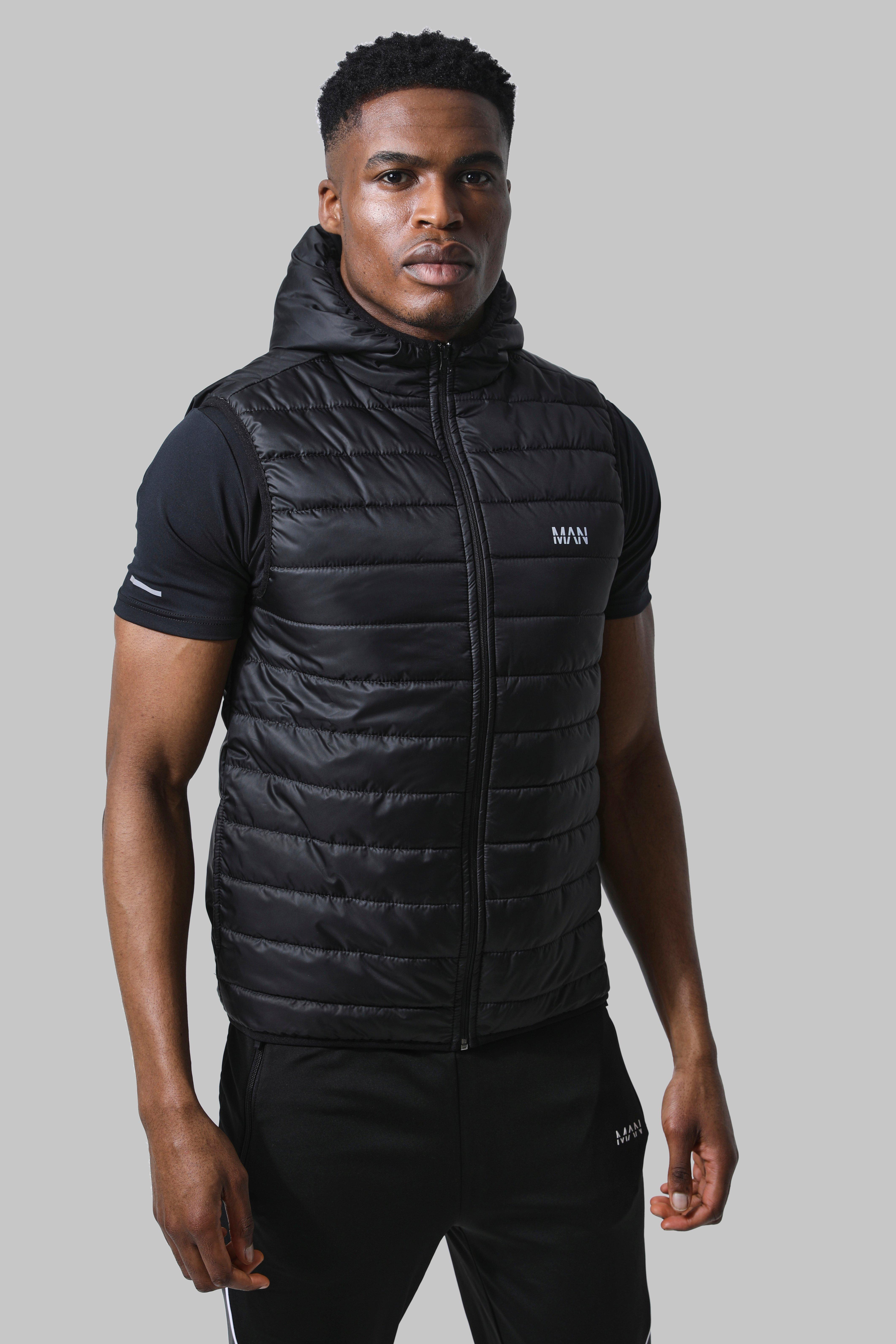 Boohoo Man Active Gewatteerde Body Warmer, Black