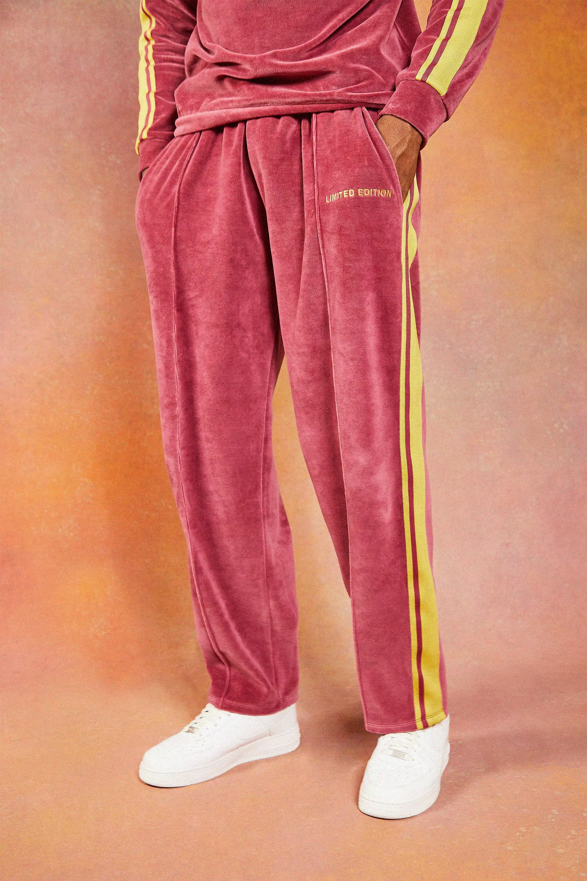 Wide leg best sale velour joggers