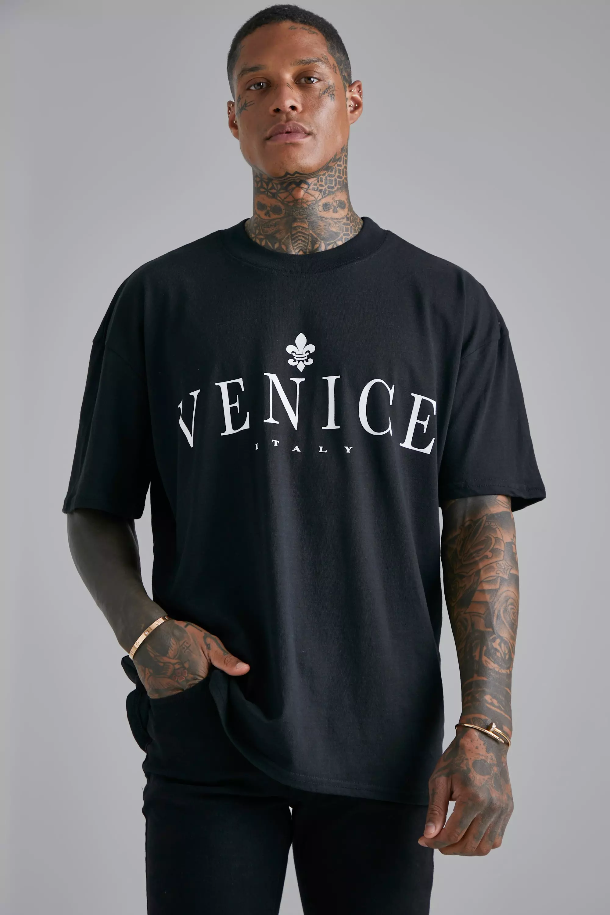 Oversized Venice T-shirt | boohooMAN USA