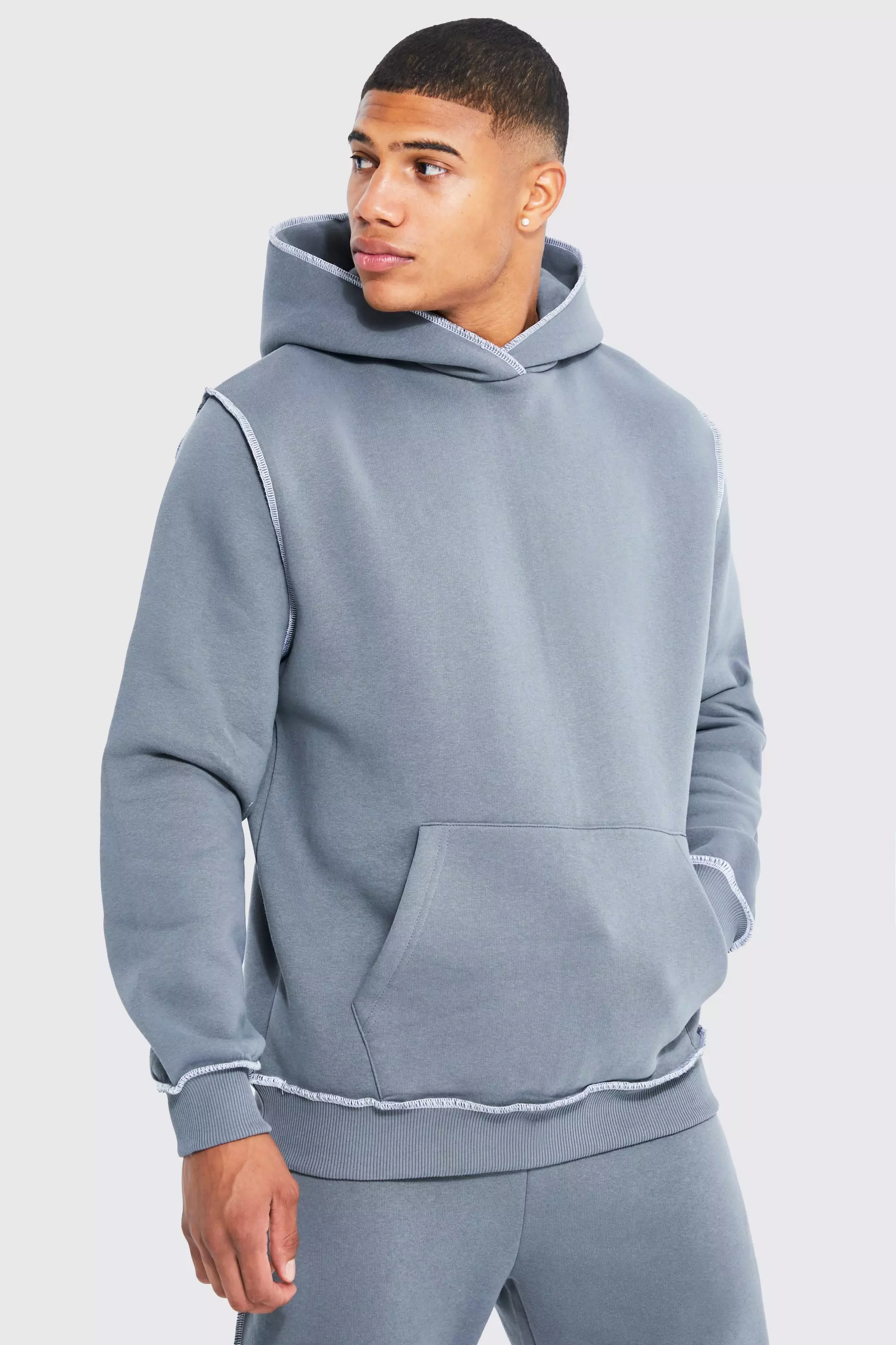 Contrast sale stitch hoodie