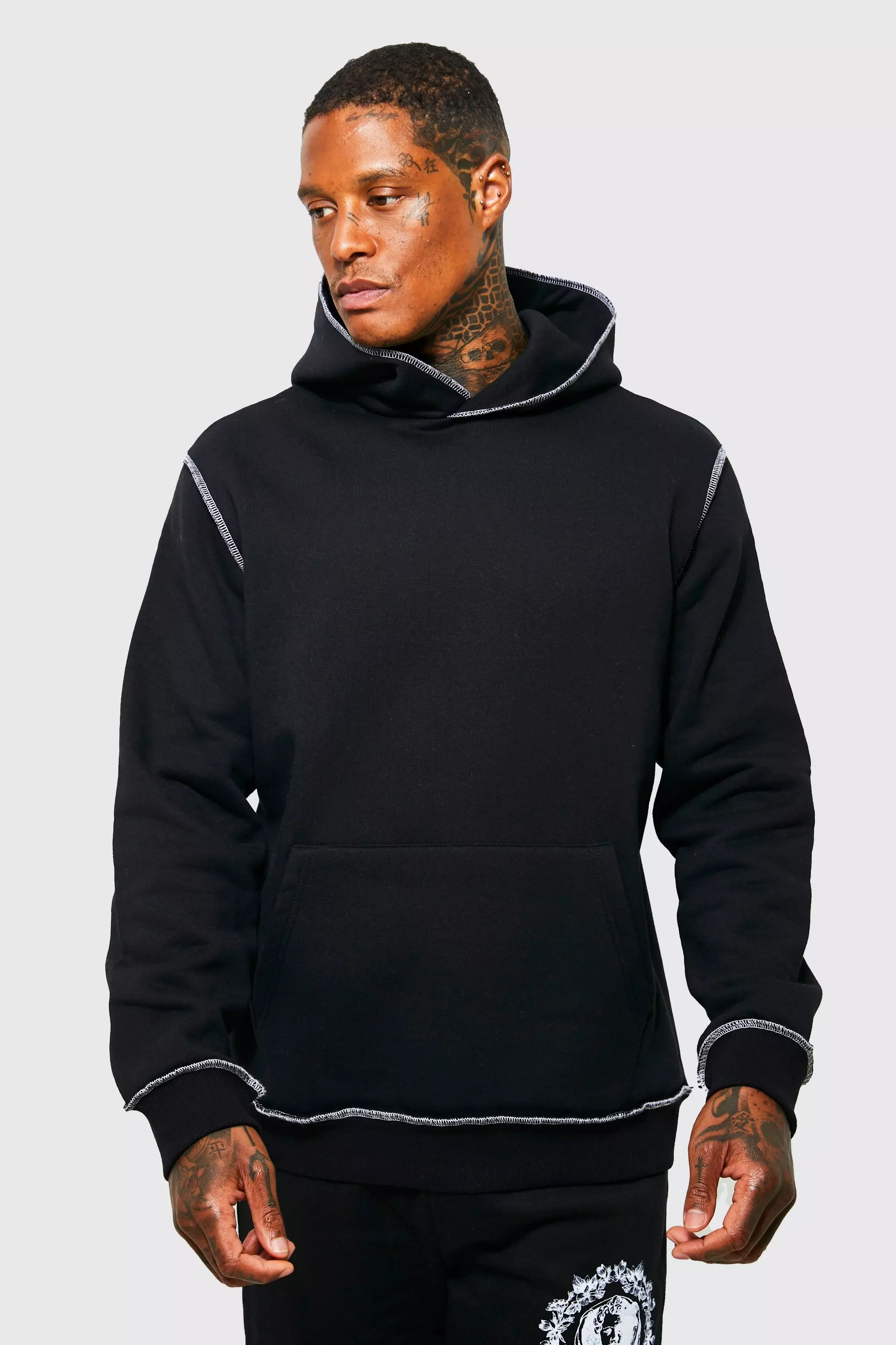 Contrast Stitch Hoodie