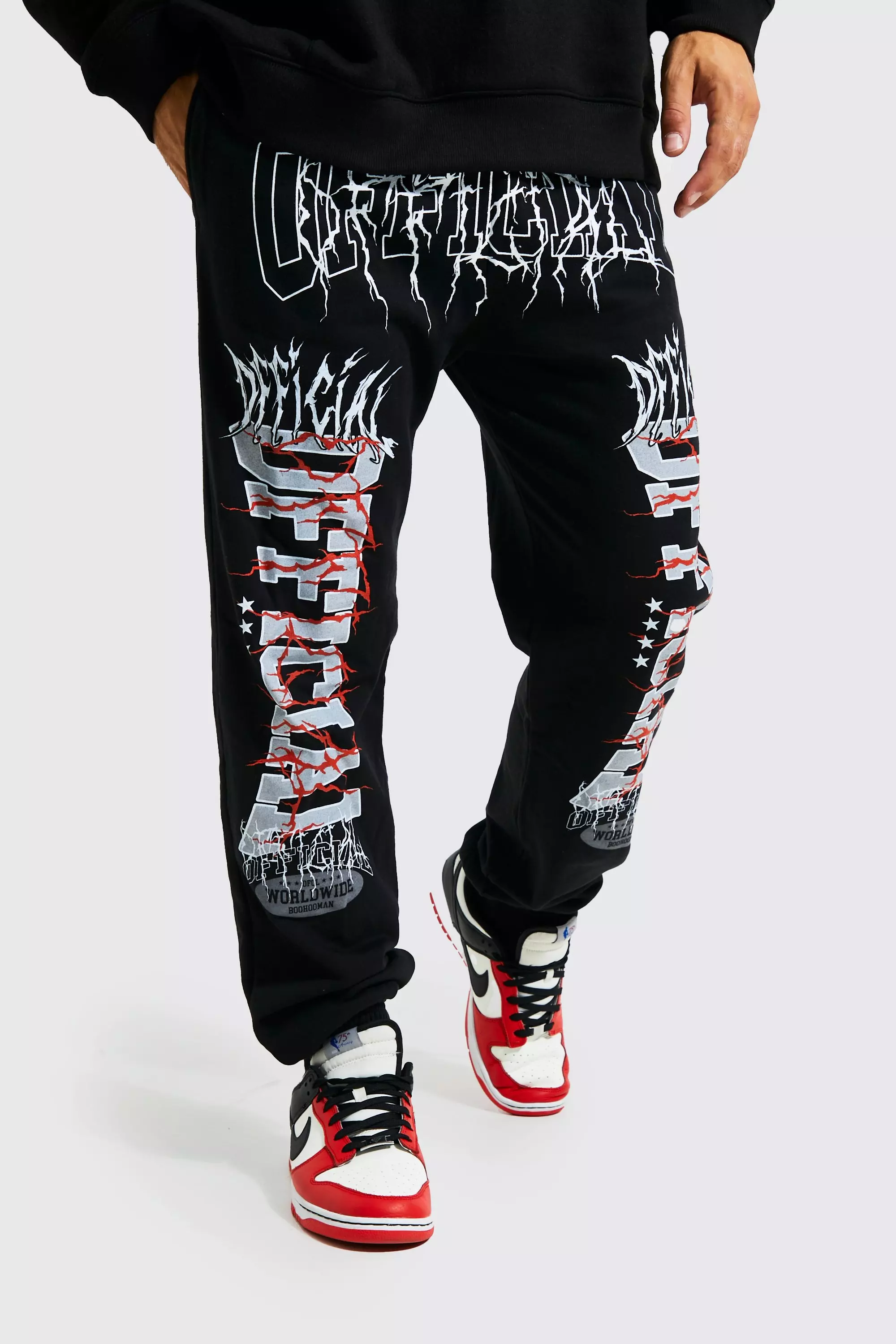 Regular Fit Floral Worldwide Graphic Joggers