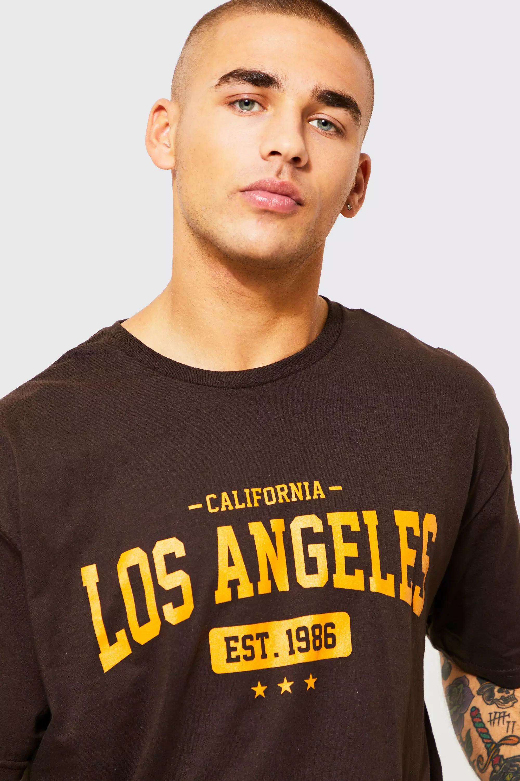 Oversized Vintage Varsity La Mesh T-shirt