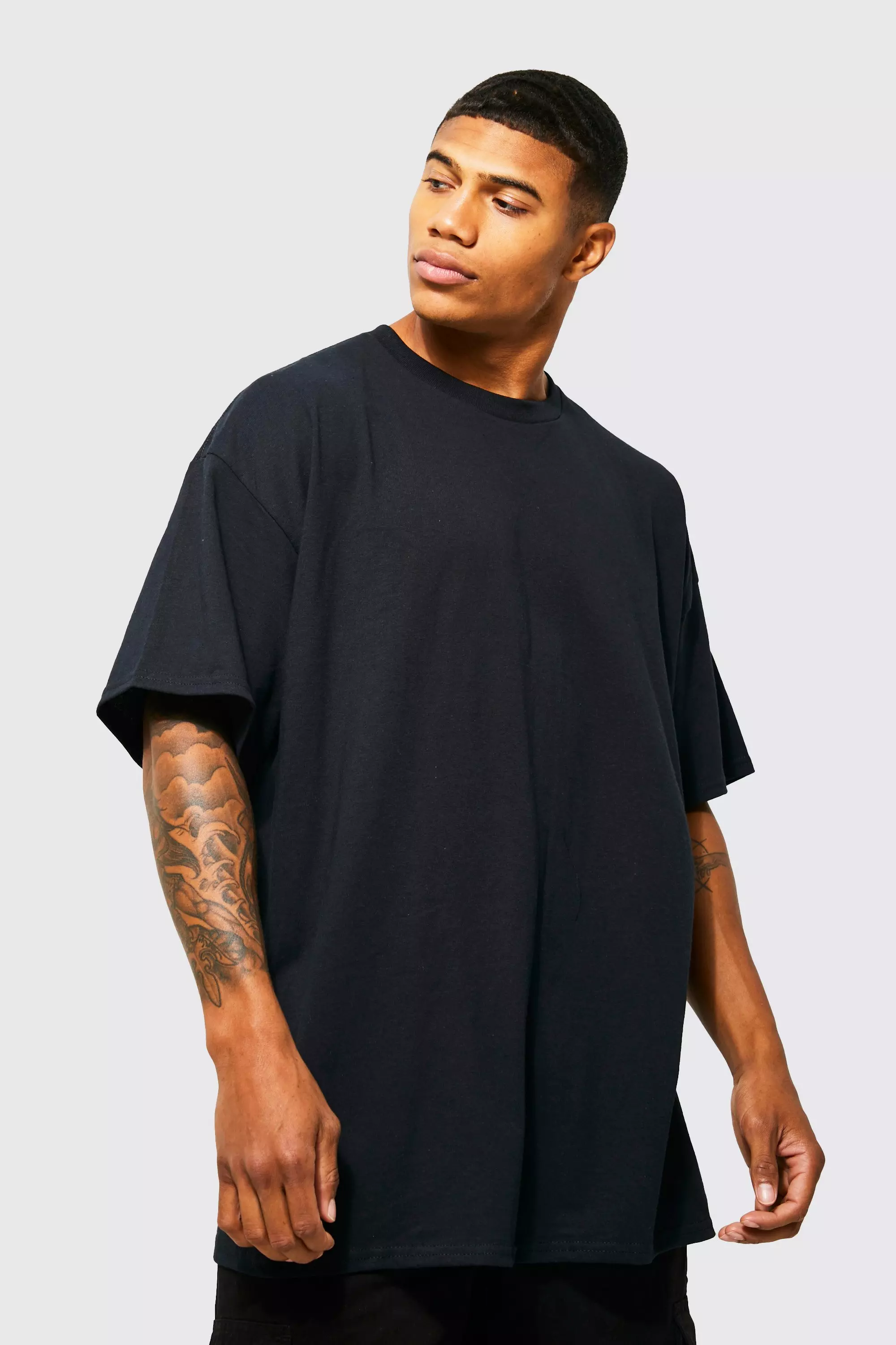 Men's Graffiti Shirt Oversized in Black