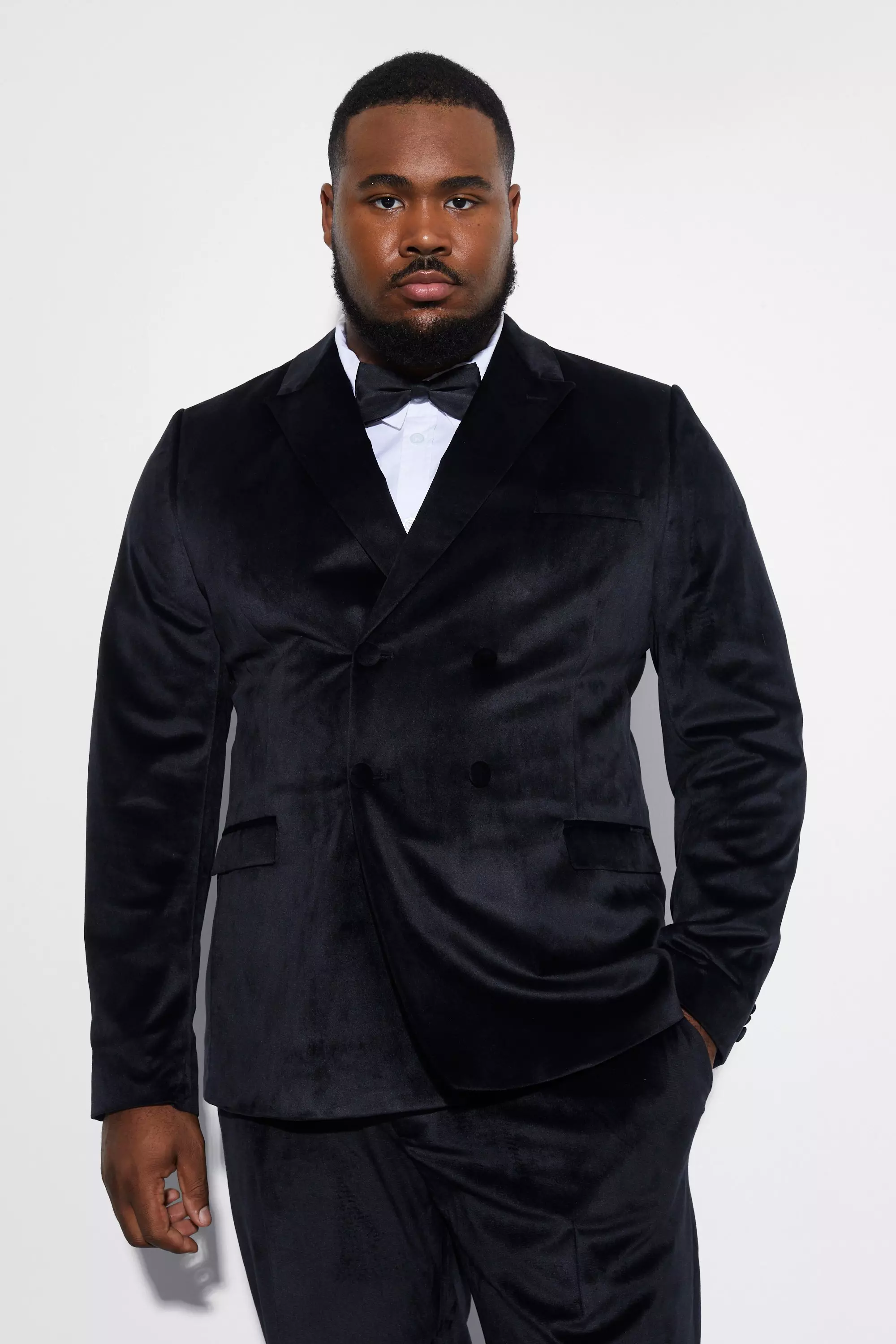 Men's Plus Size Slim Single Breasted Suit Jacket