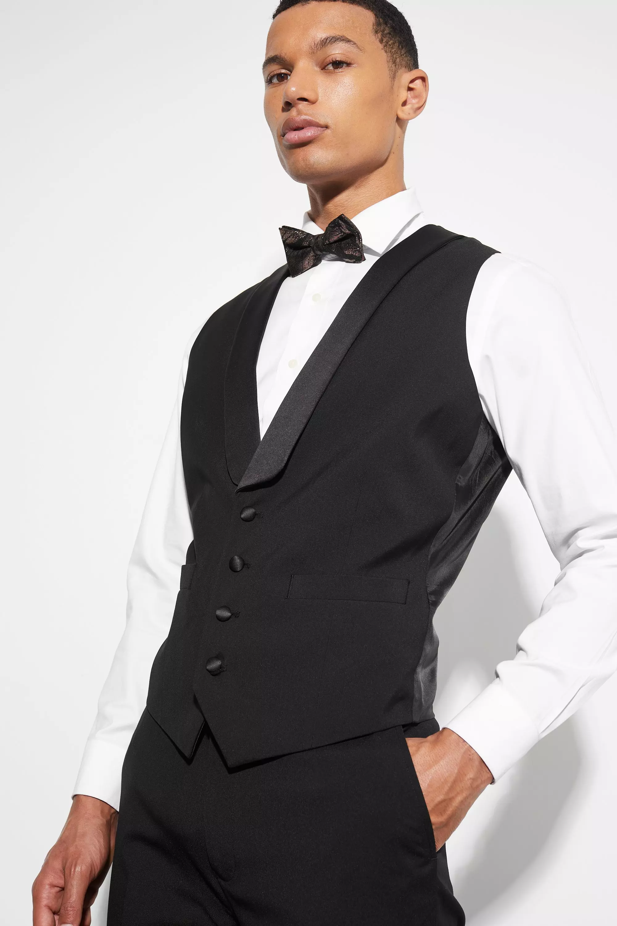 Black Suit Tie and Vest' Men's Tall T-Shirt