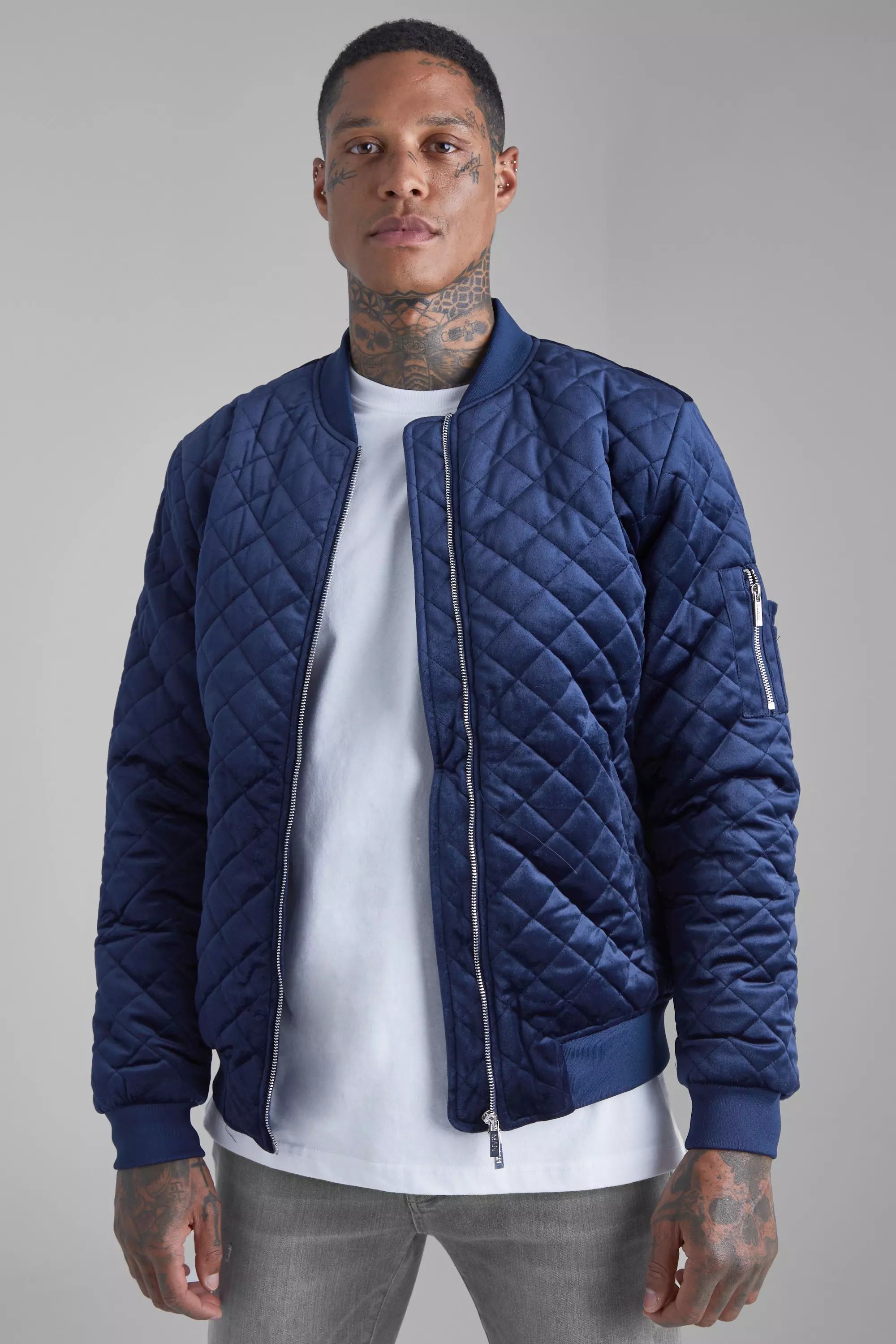 Velvet Quilted Bomber