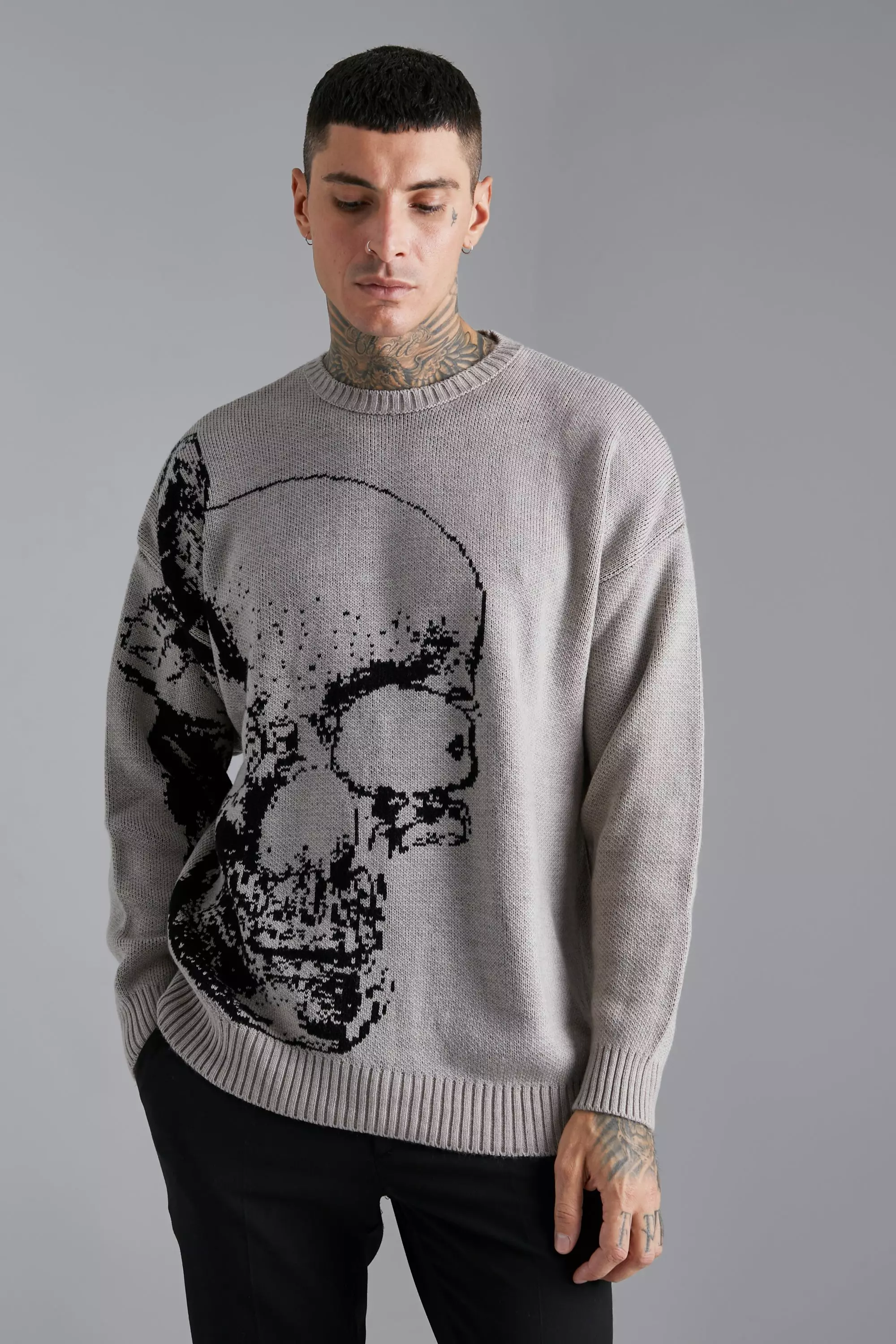 Butterfly Skull Knitted Sweater