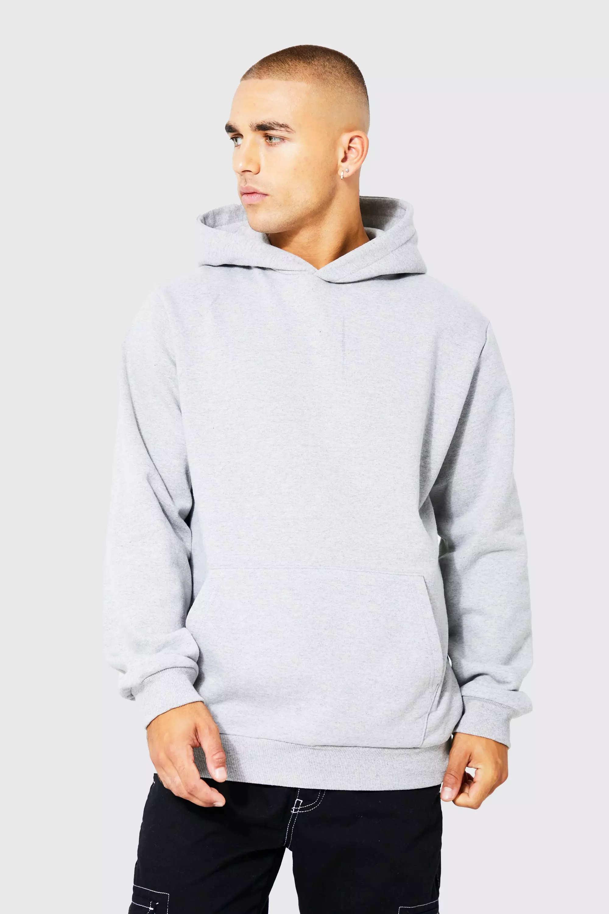 Grey Marl Oversized Hoodie.