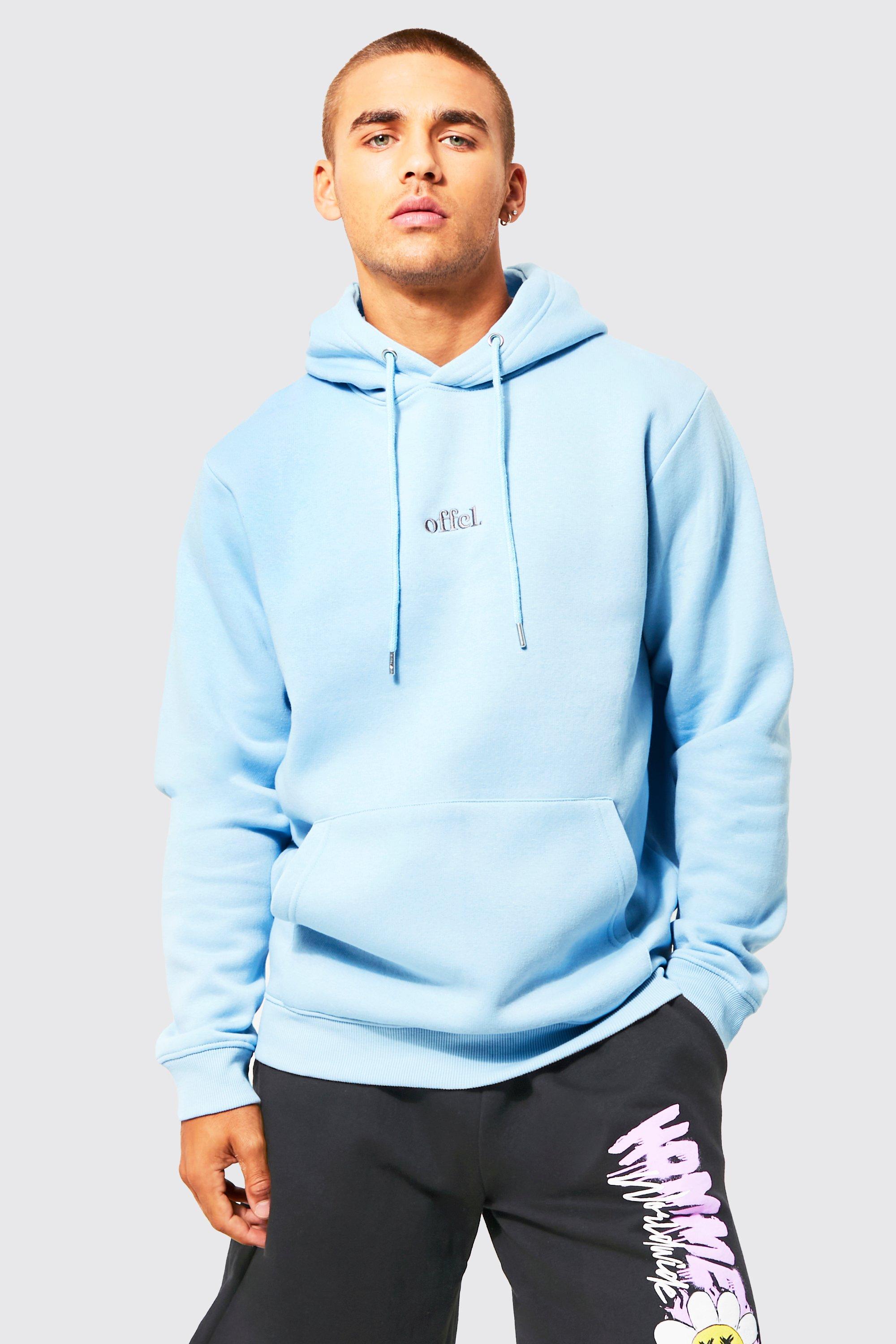 Mens Blue Offcl Over The Head Hoodie, Blue