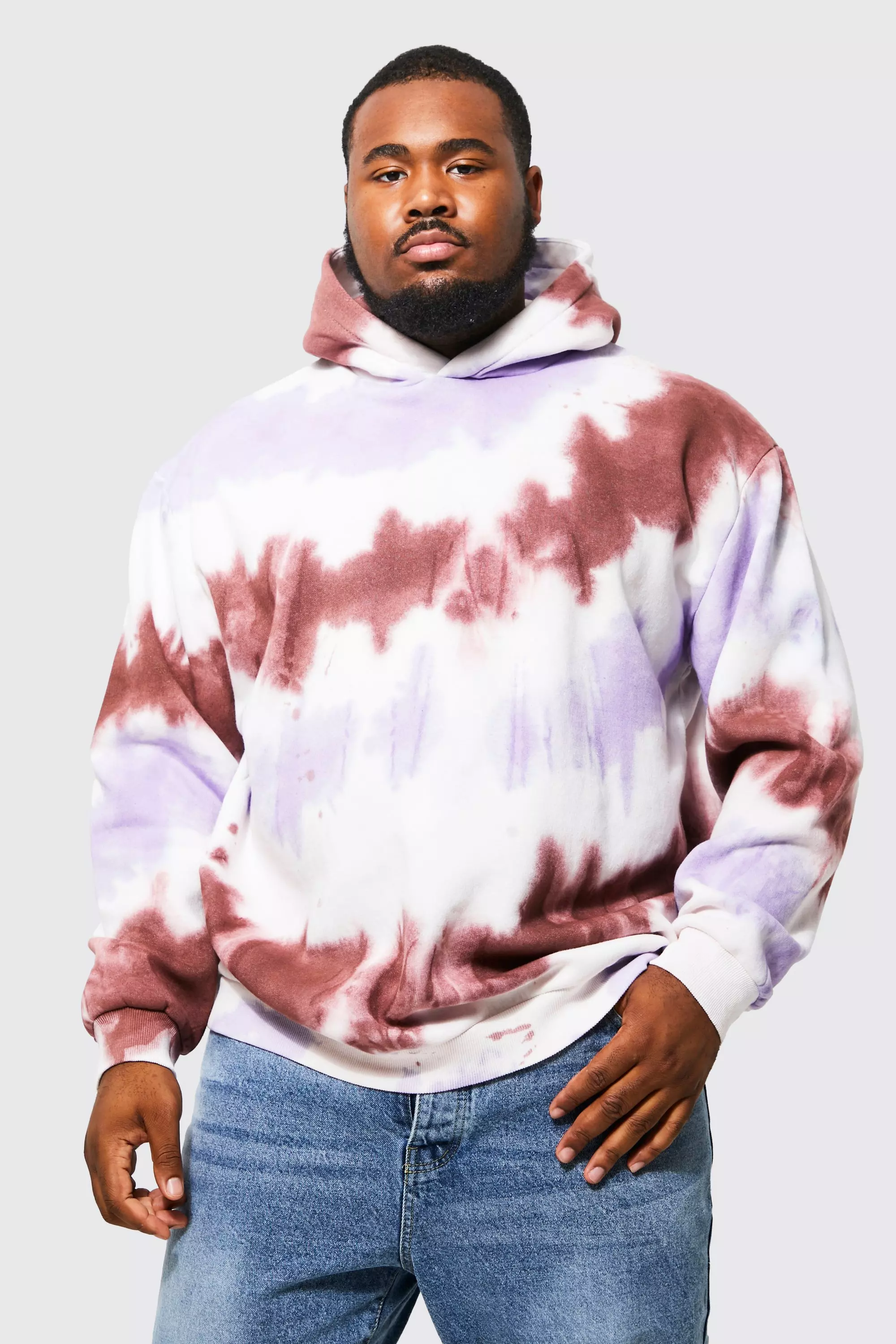 Plus size deals tie dye hoodie