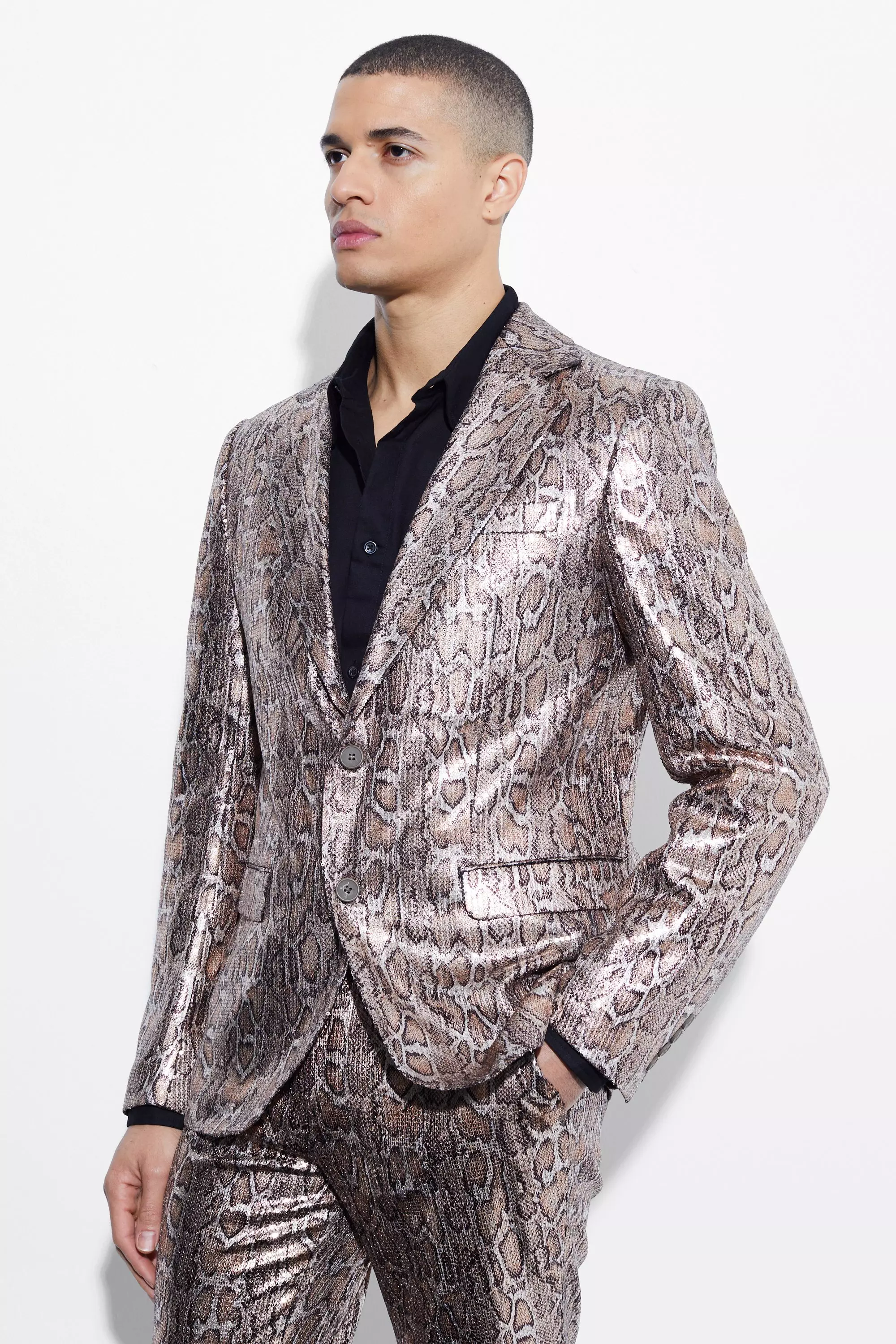 Gold sequin suit clearance jacket