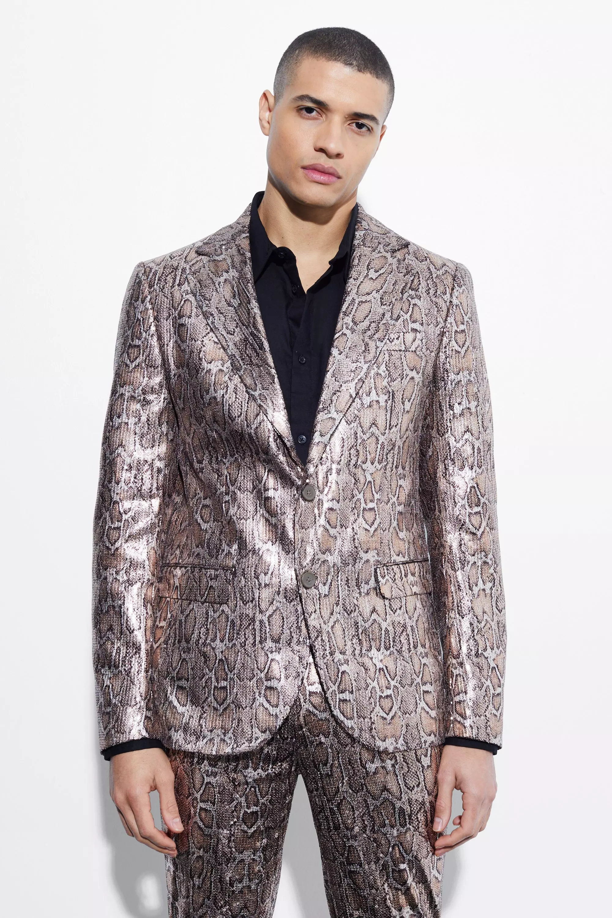 Gold glitter suit on sale jacket