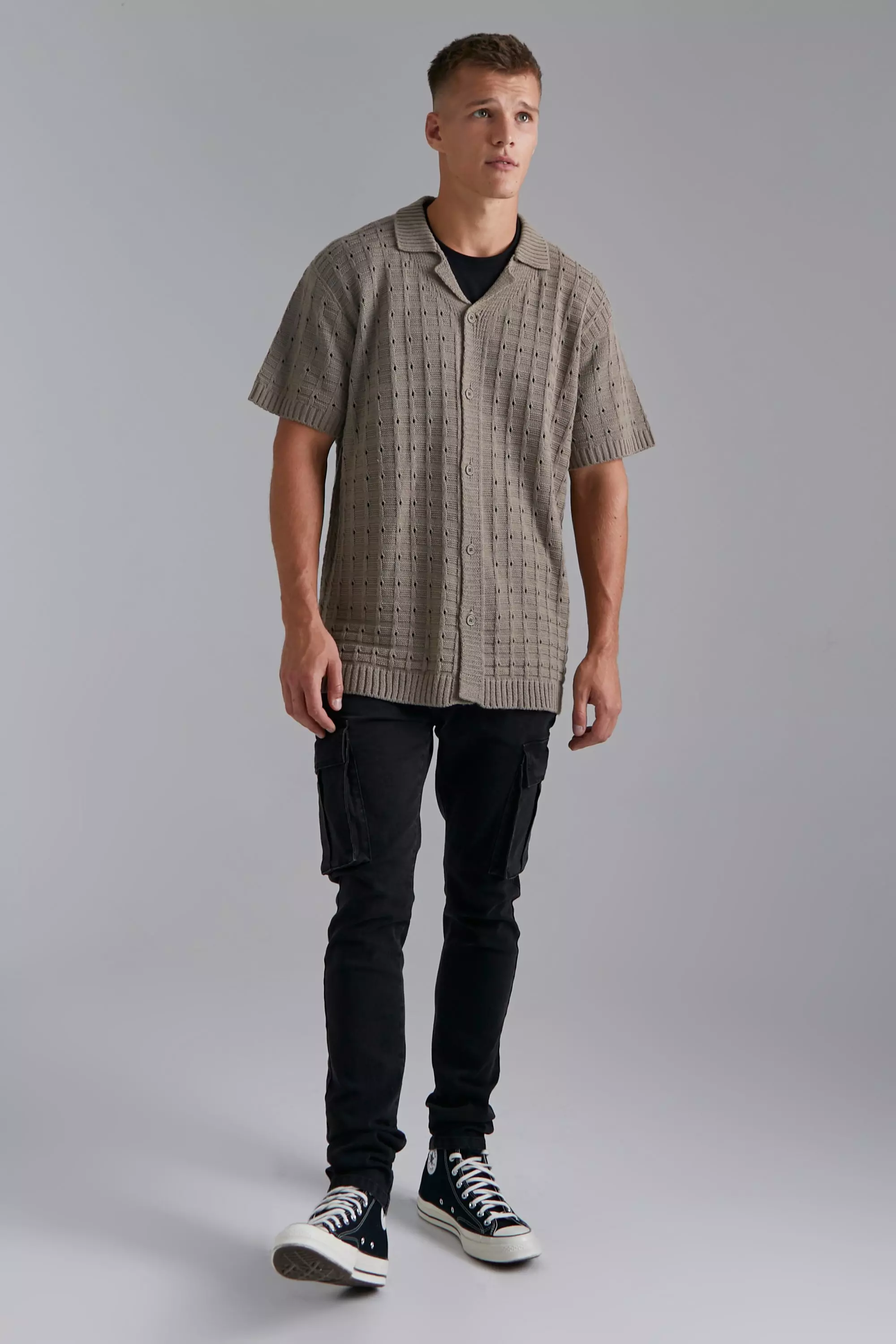 T shirt under outlet open button down