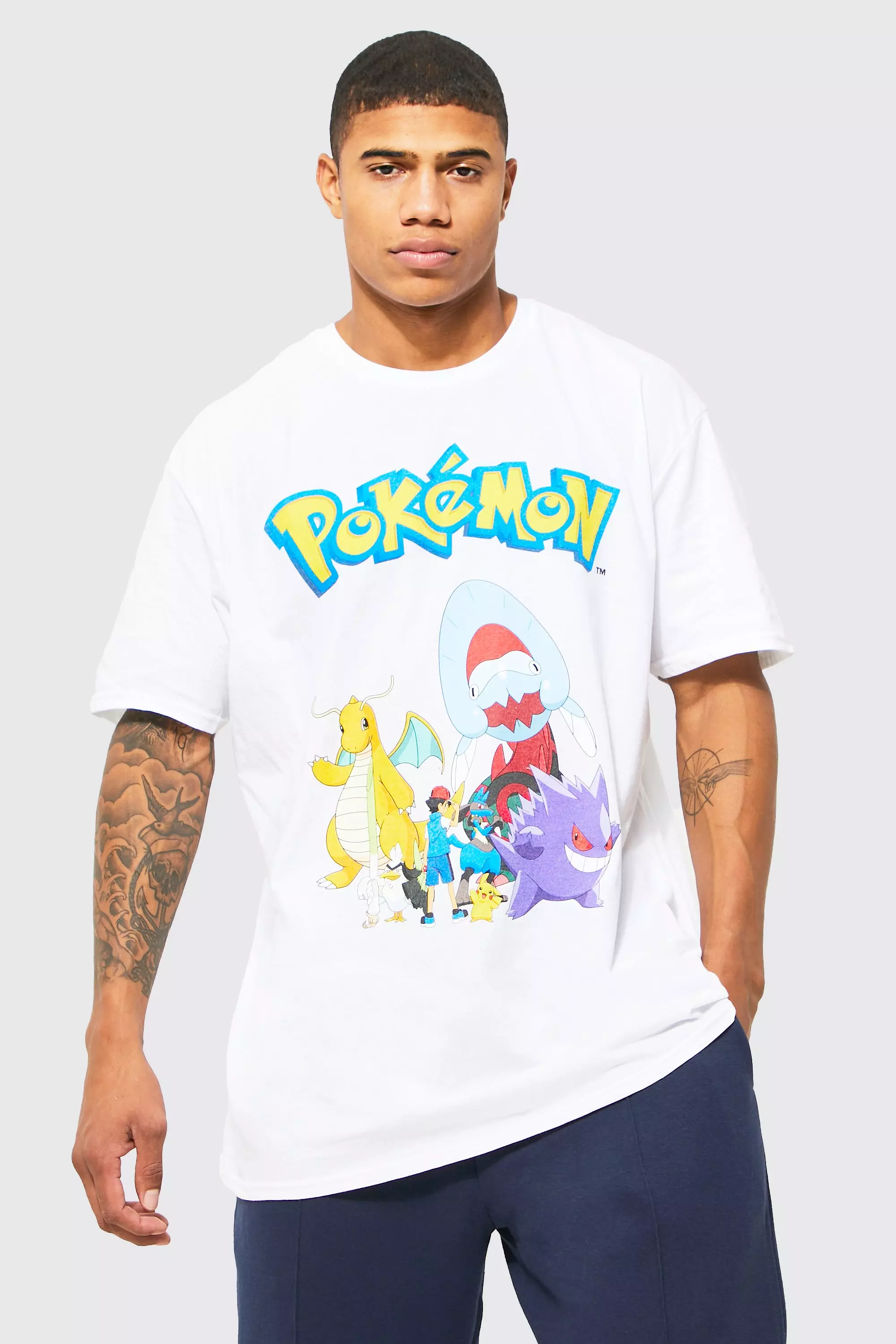 Oversized Pokemon License T-shirt | boohooMAN
