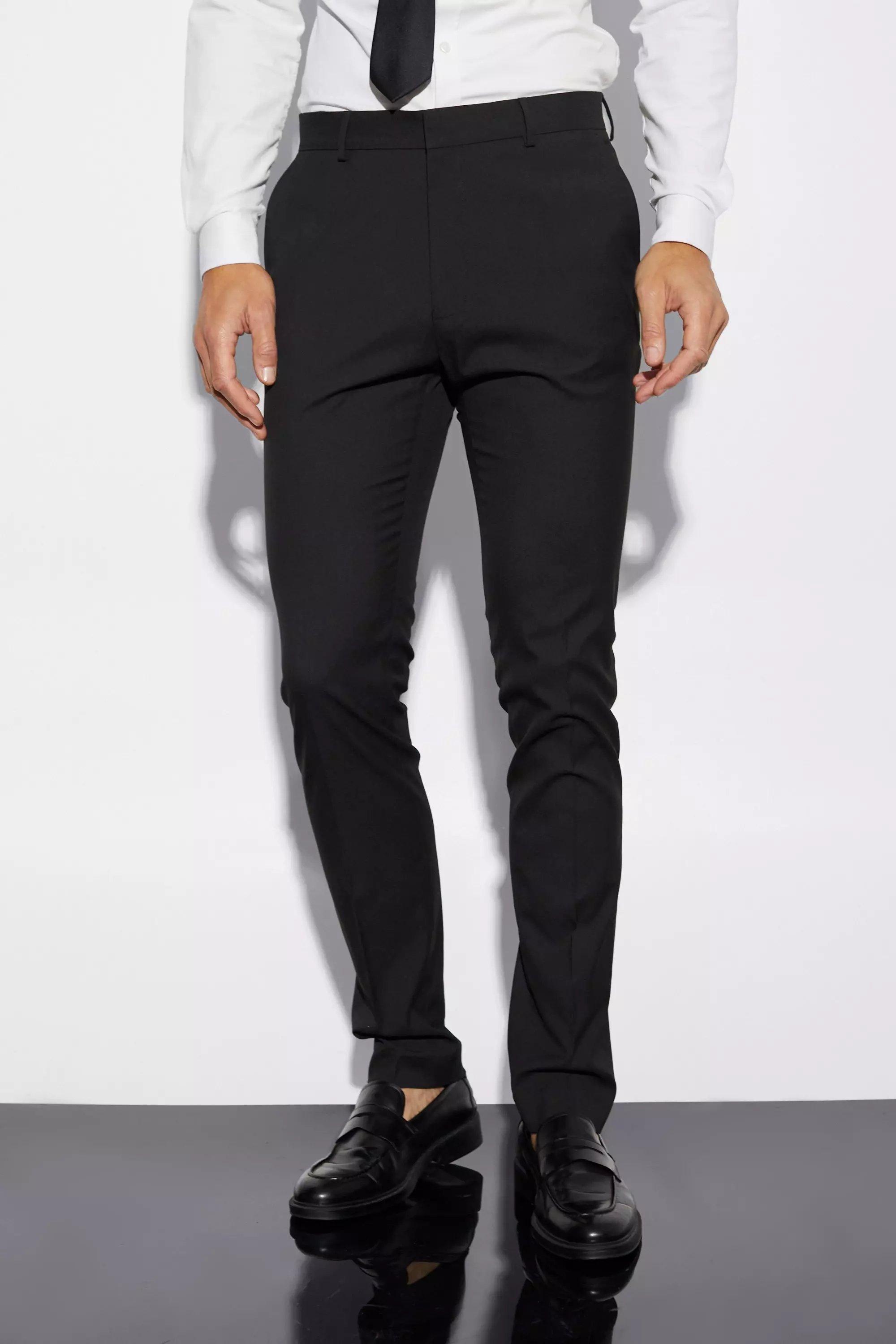 Plaid&Plain Men's Stretch Dress Pants Slim Fit Skinny Suit Pants – The Frum  Shopper