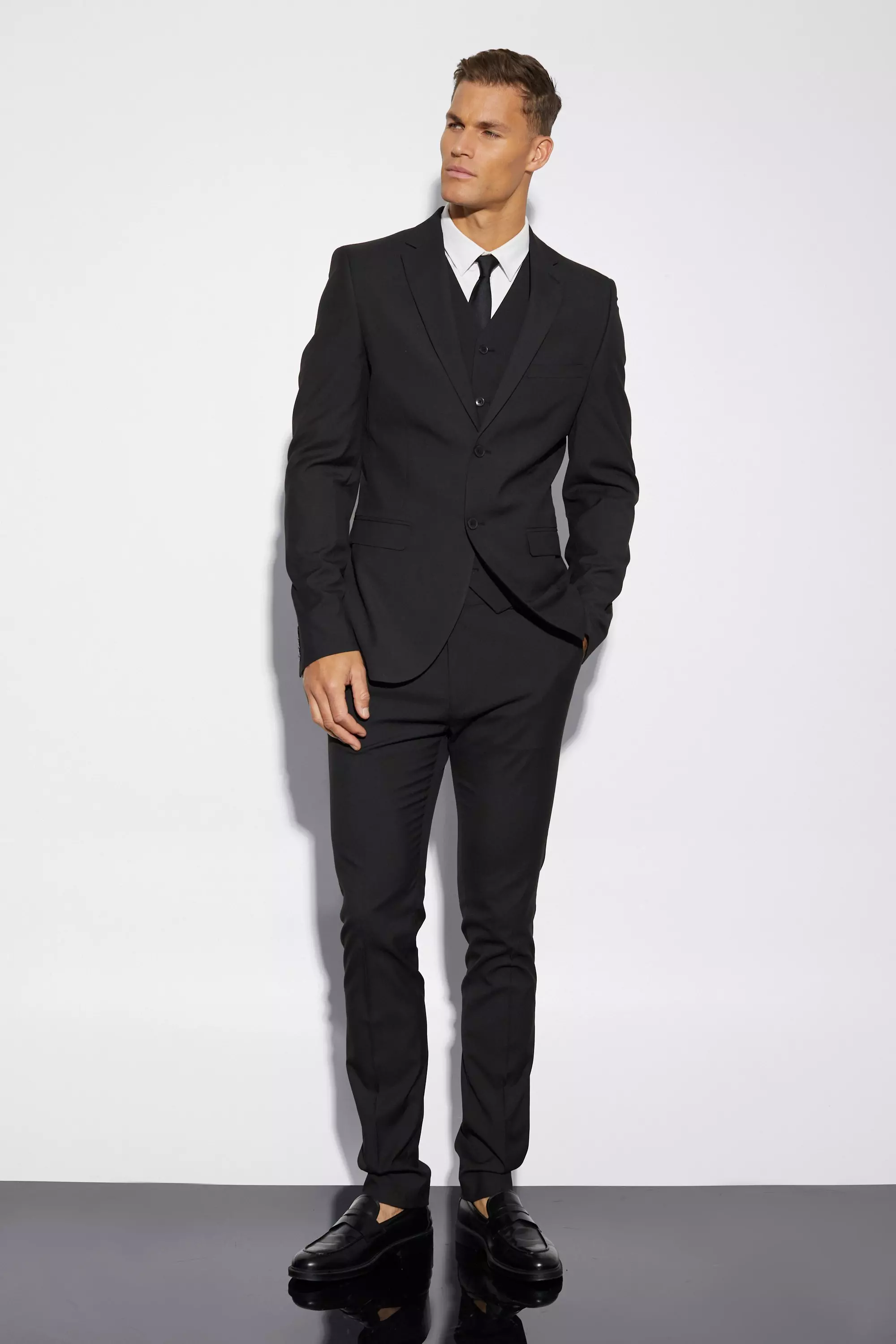 Skinny Black Suit Pants