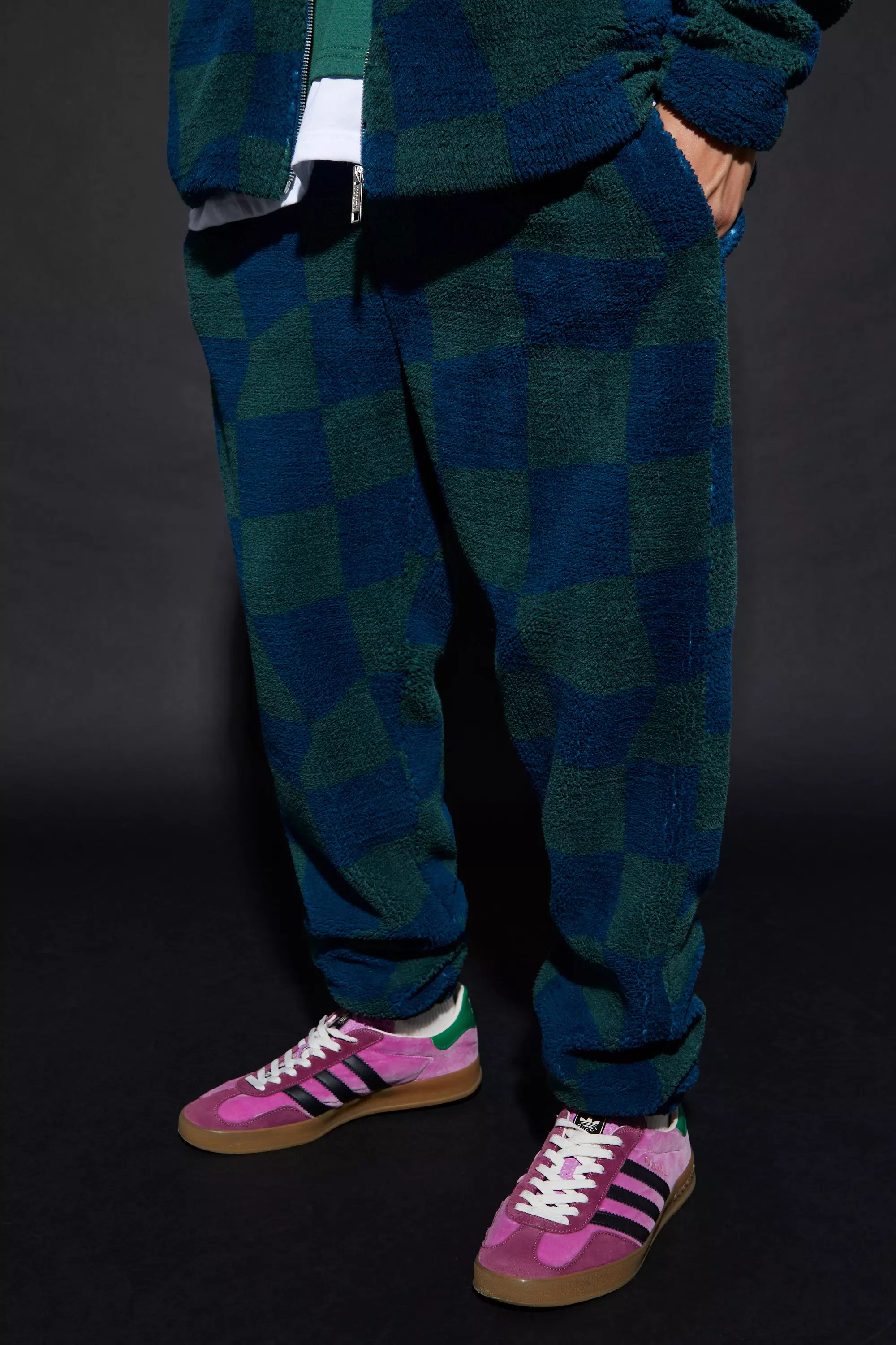 Checkerboard joggers best sale