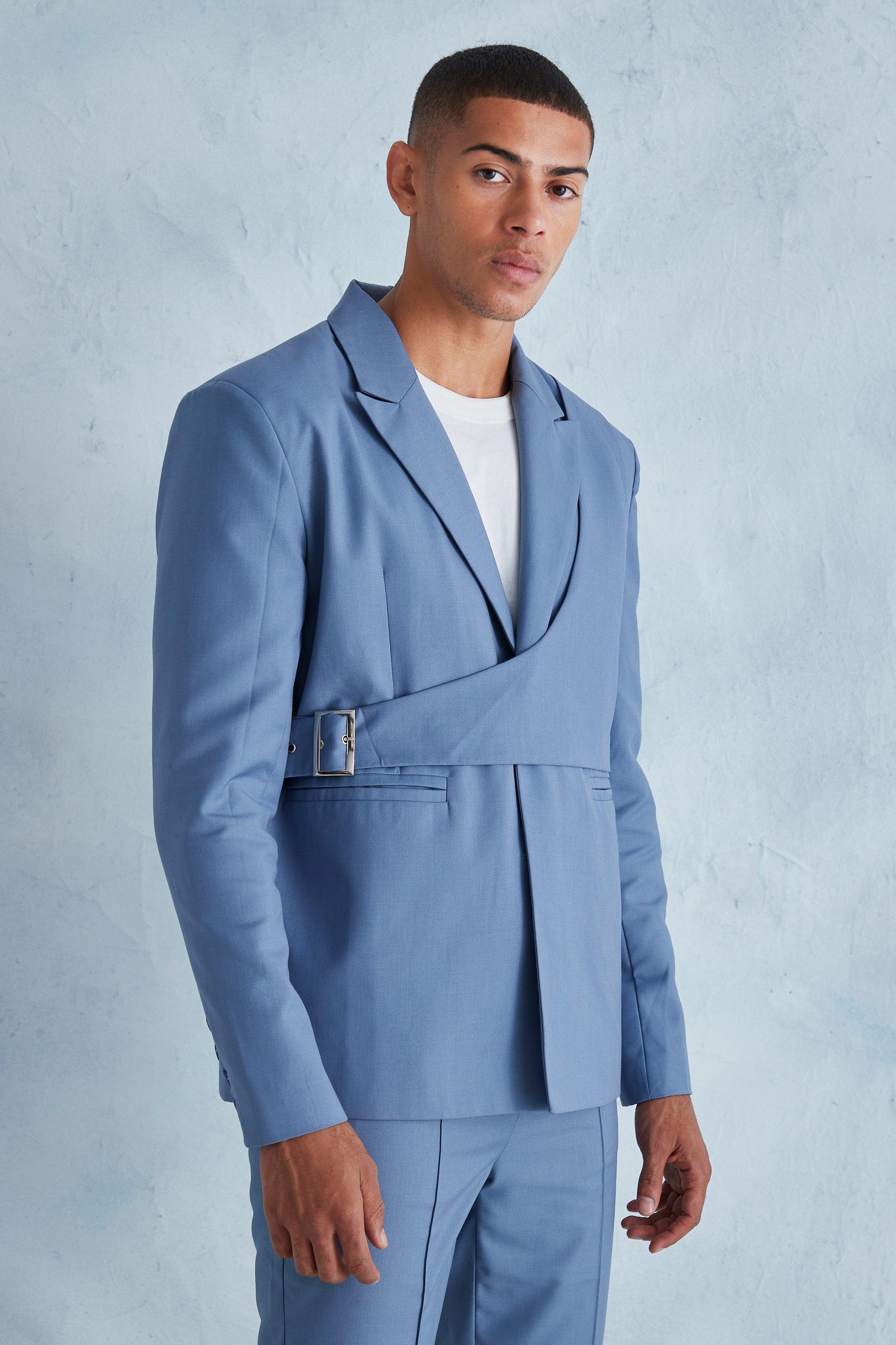 veste de costume oversize homme - bleu - 38, bleu