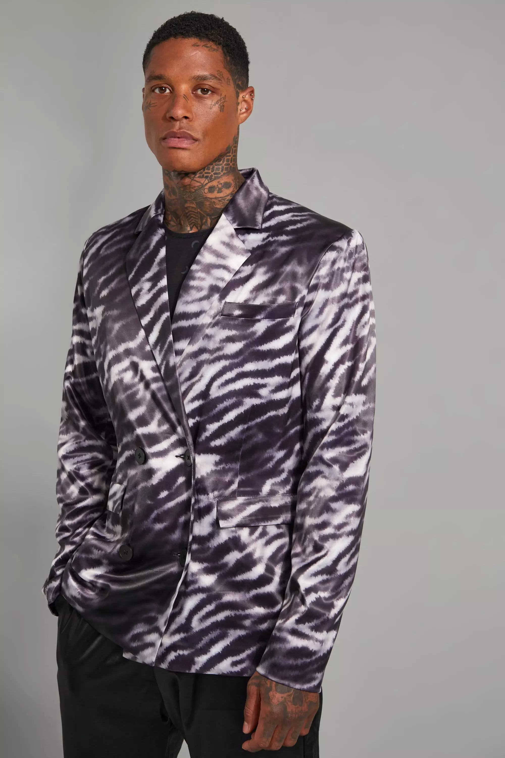 Animal print suit outlet jacket