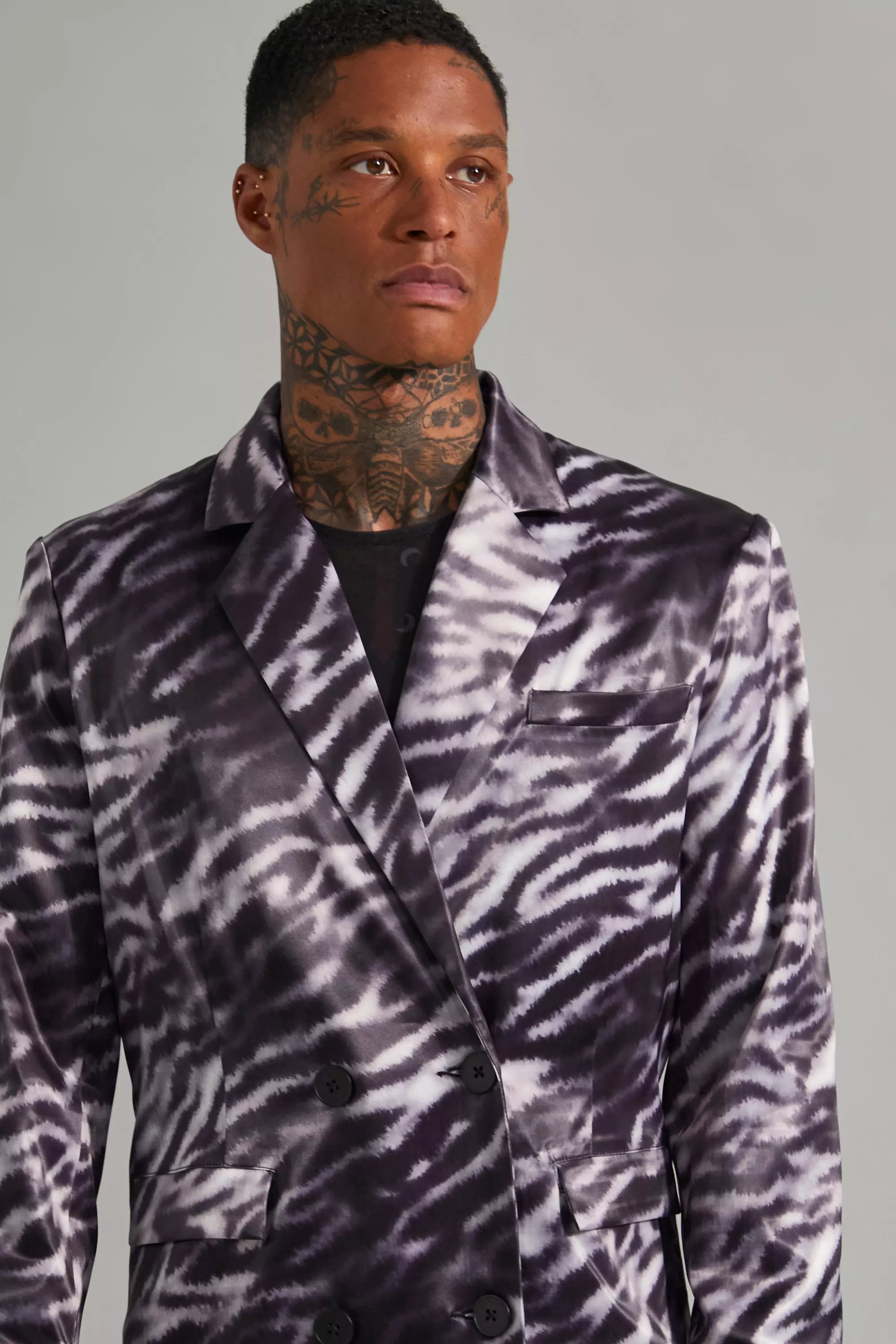 Zebra print suit on sale jacket