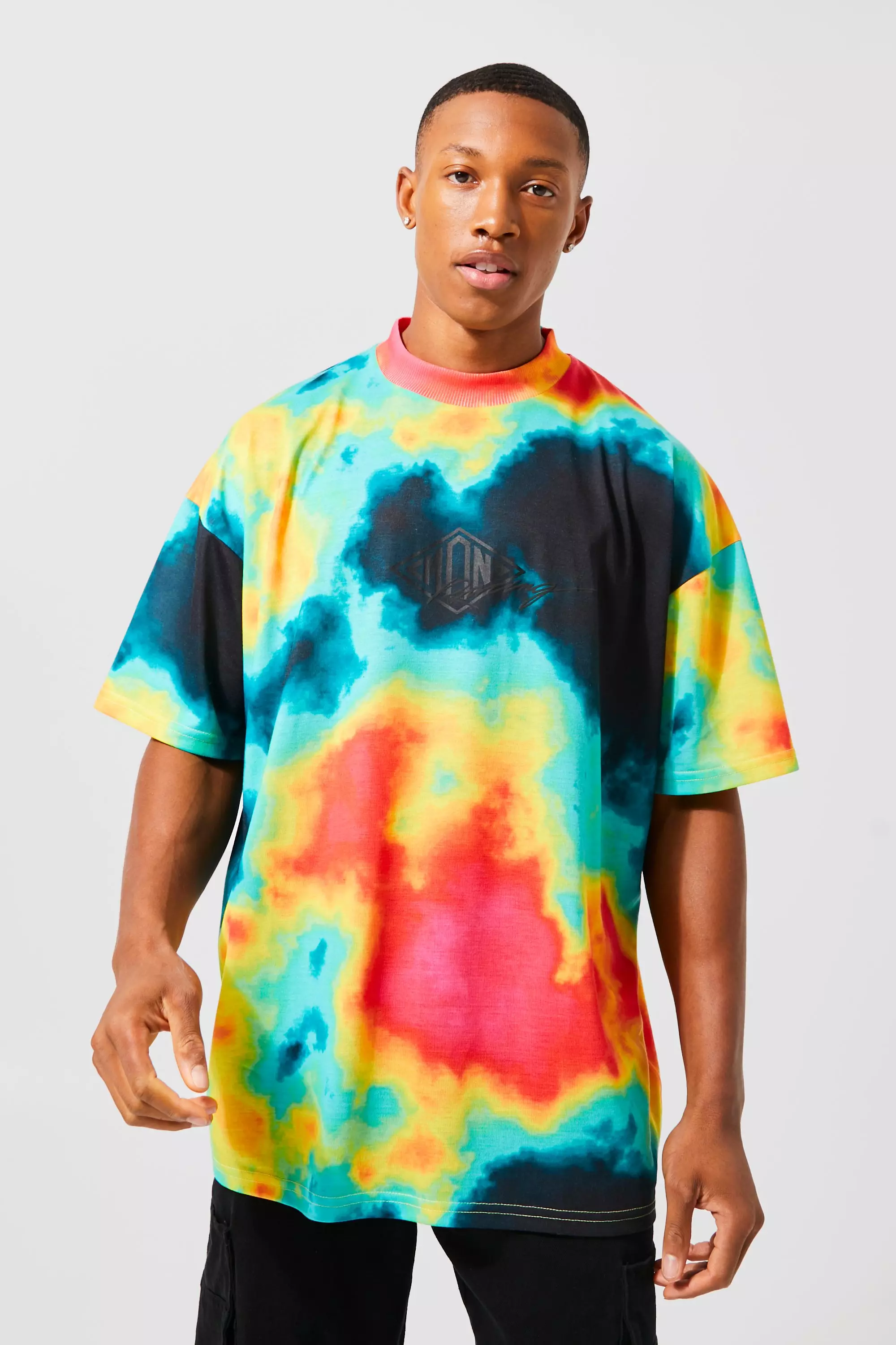 Camiseta oversize best sale tie dye