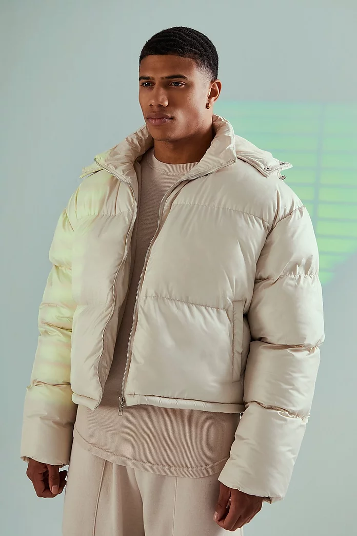 Sentimental biology root Boxy Oversized Puffer With Hood | boohooMAN
