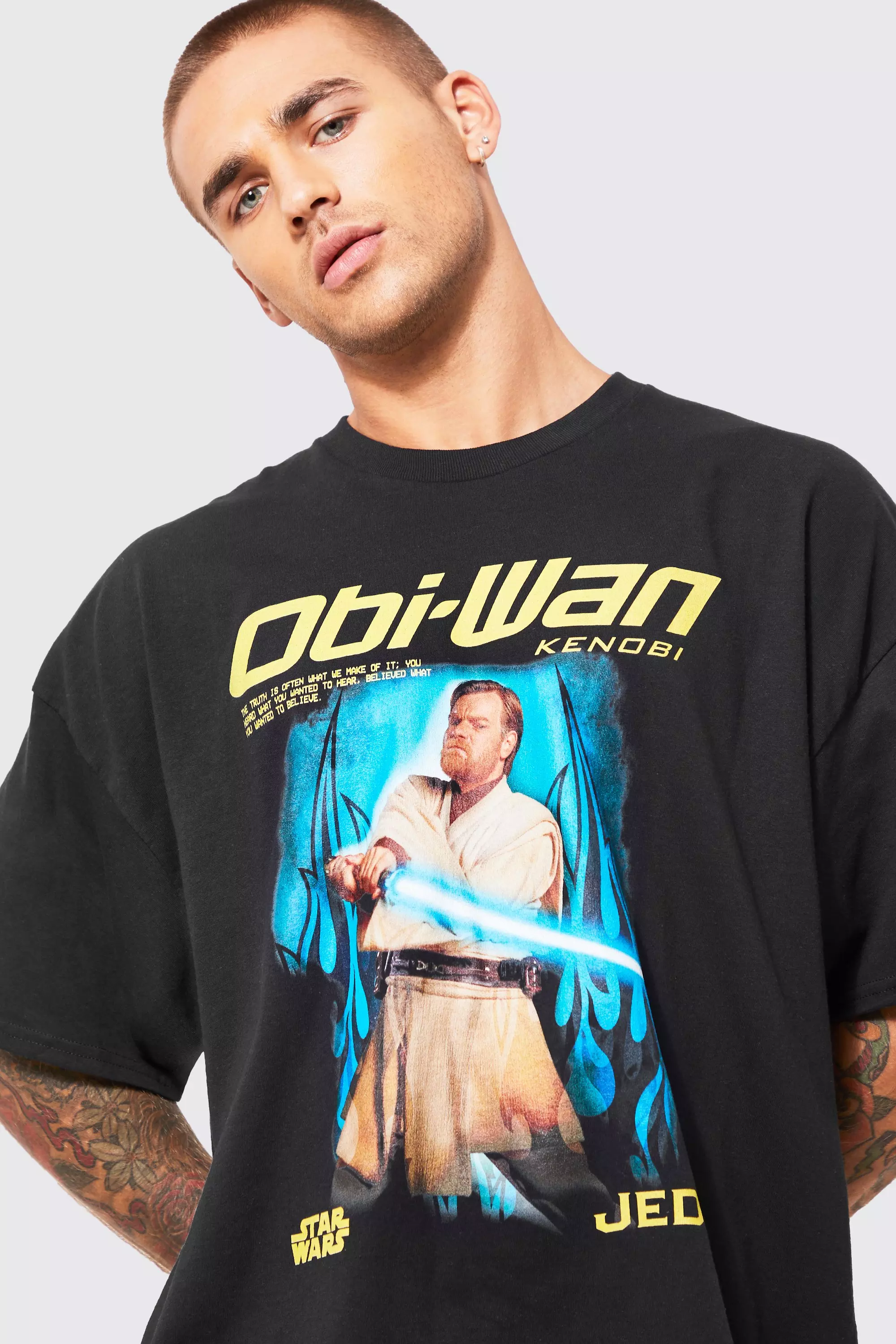 Oversized Acid Wash Star Wars License T-shirt