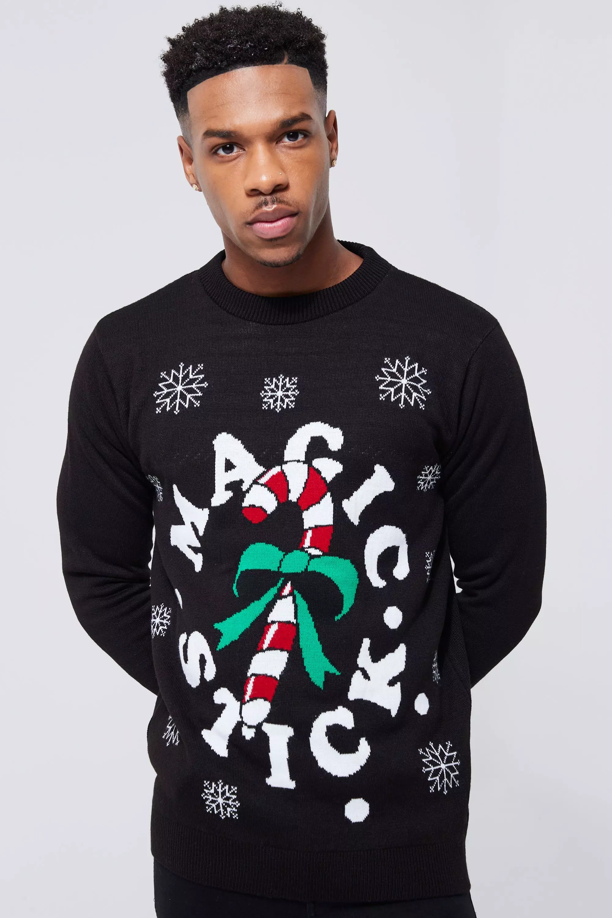 Black christmas hotsell jumper mens