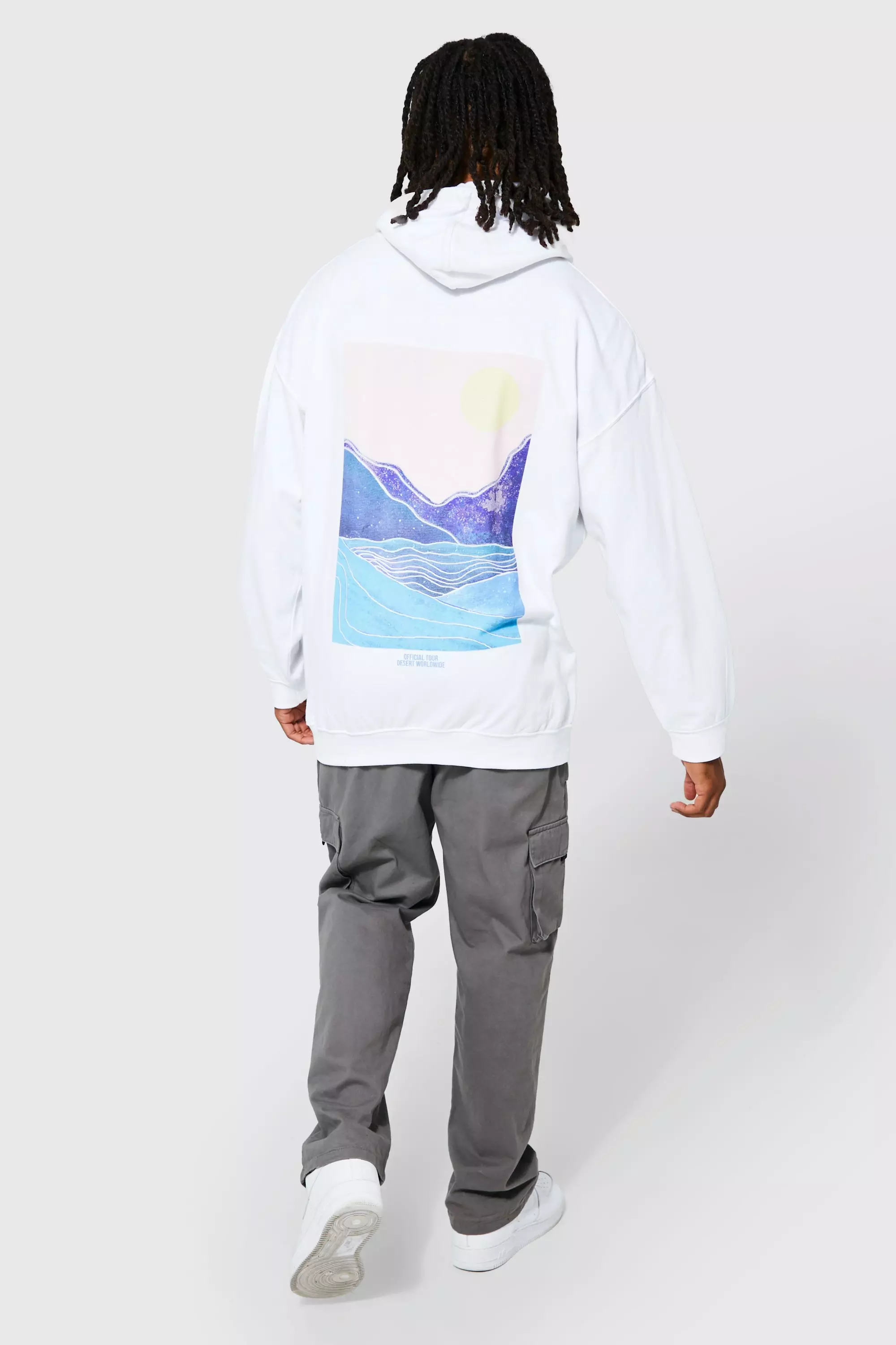 Oversized Scenic Graphic Hoodie