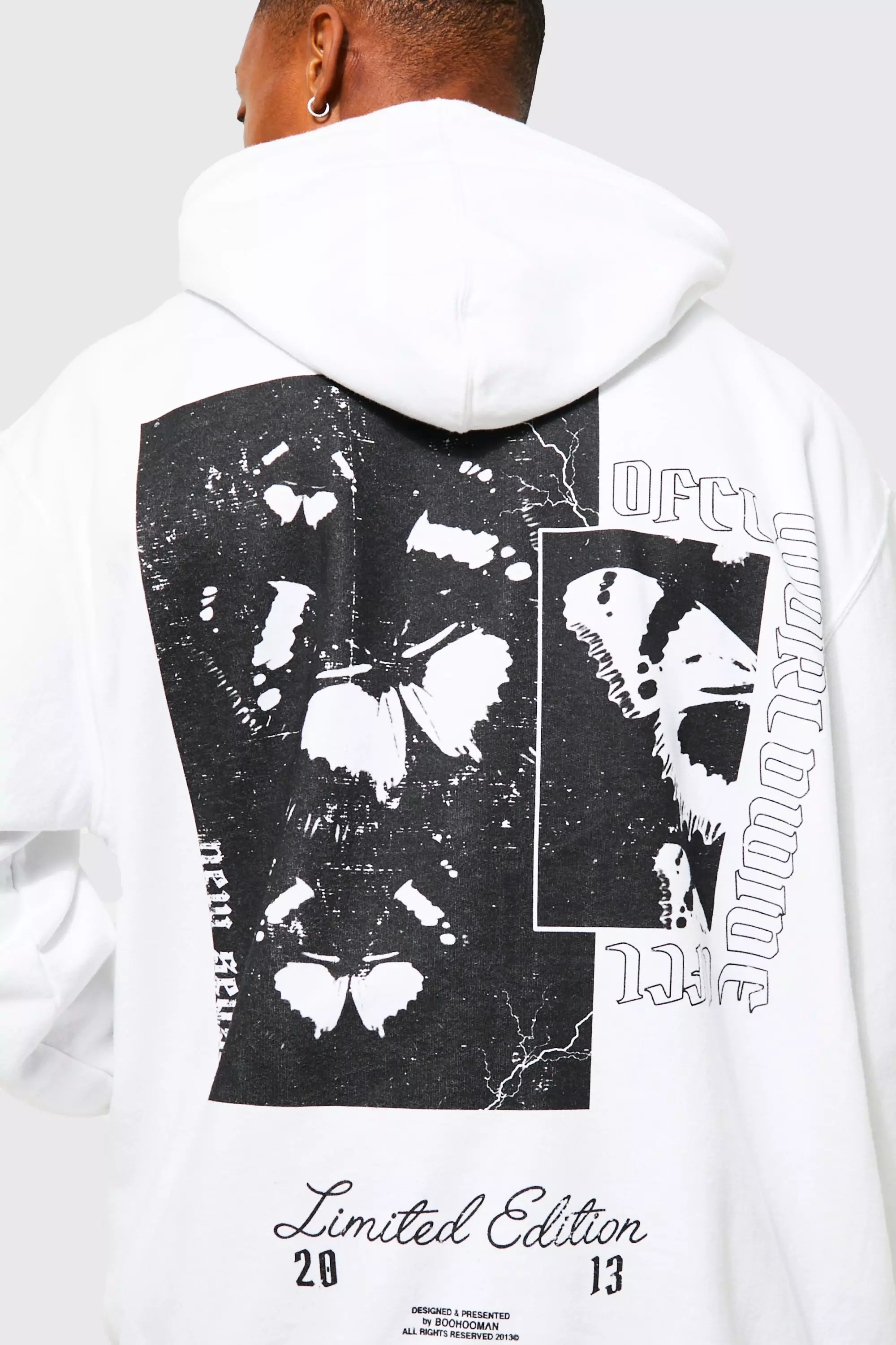 Boohooman discount butterfly hoodie