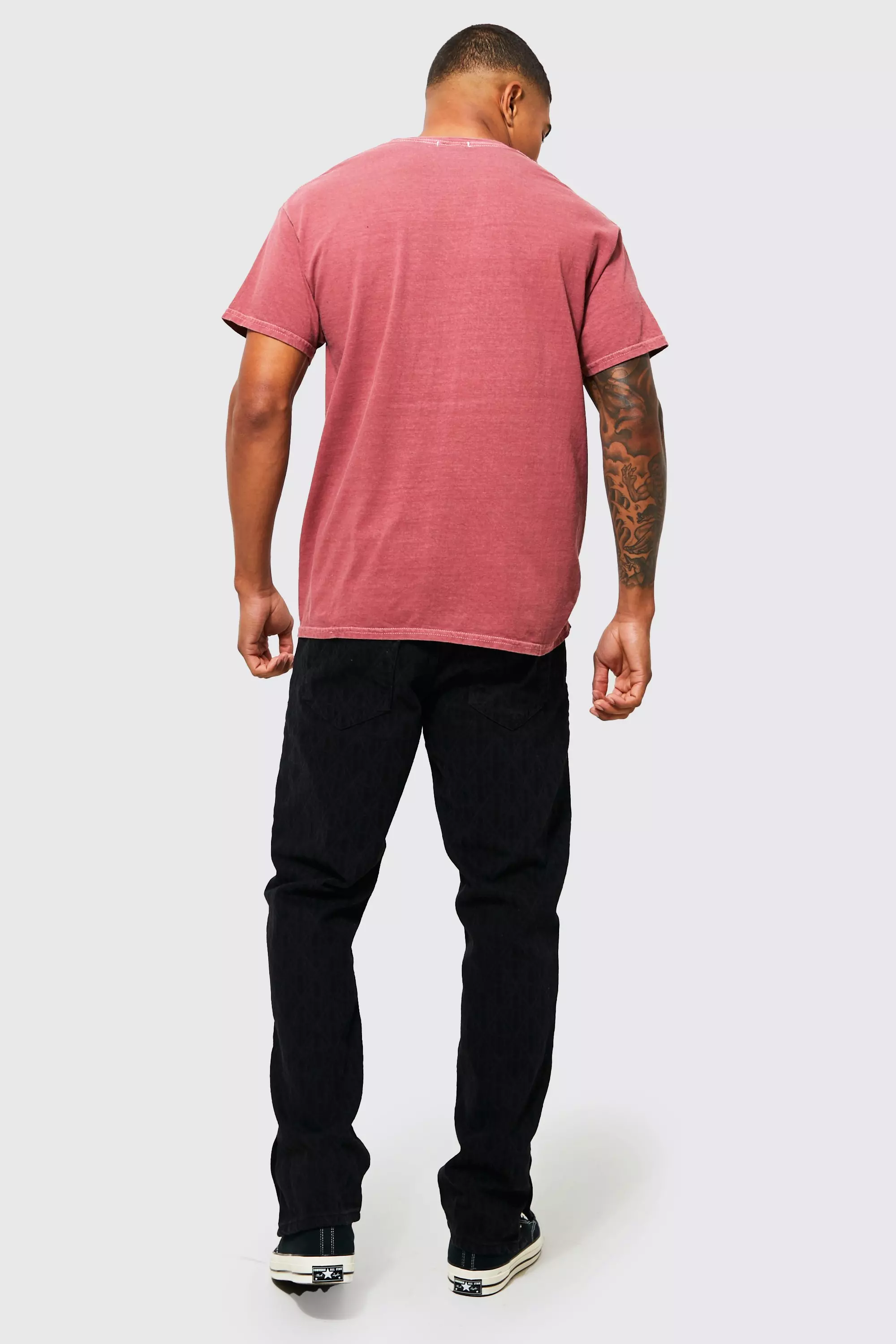 Washed Embroidered Branded T-shirt